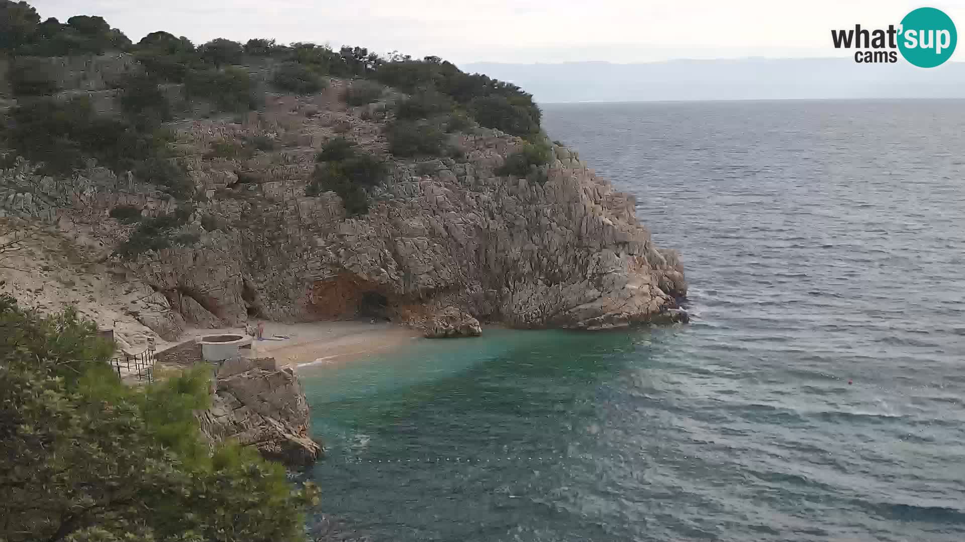 Cámara web de la playa de Brseč en Mošćenička Draga, Croacia