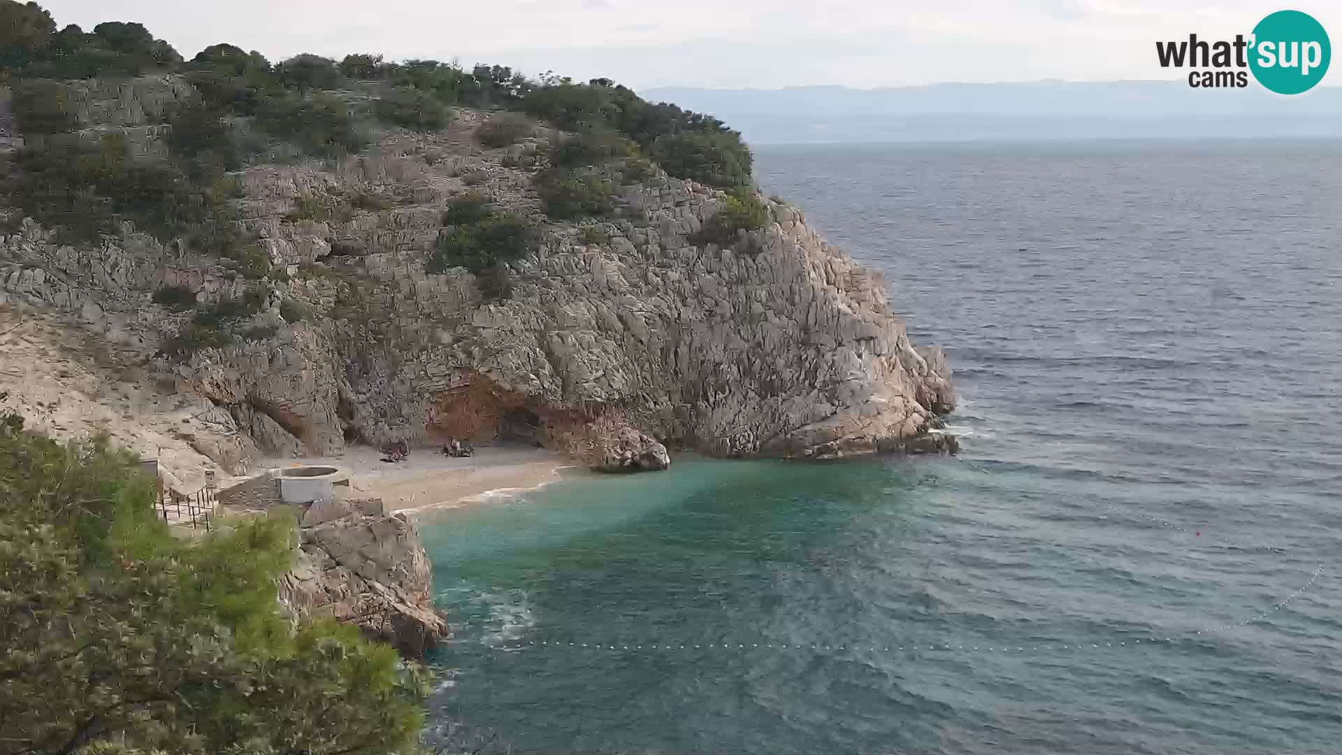 Cámara web de la playa de Brseč en Mošćenička Draga, Croacia