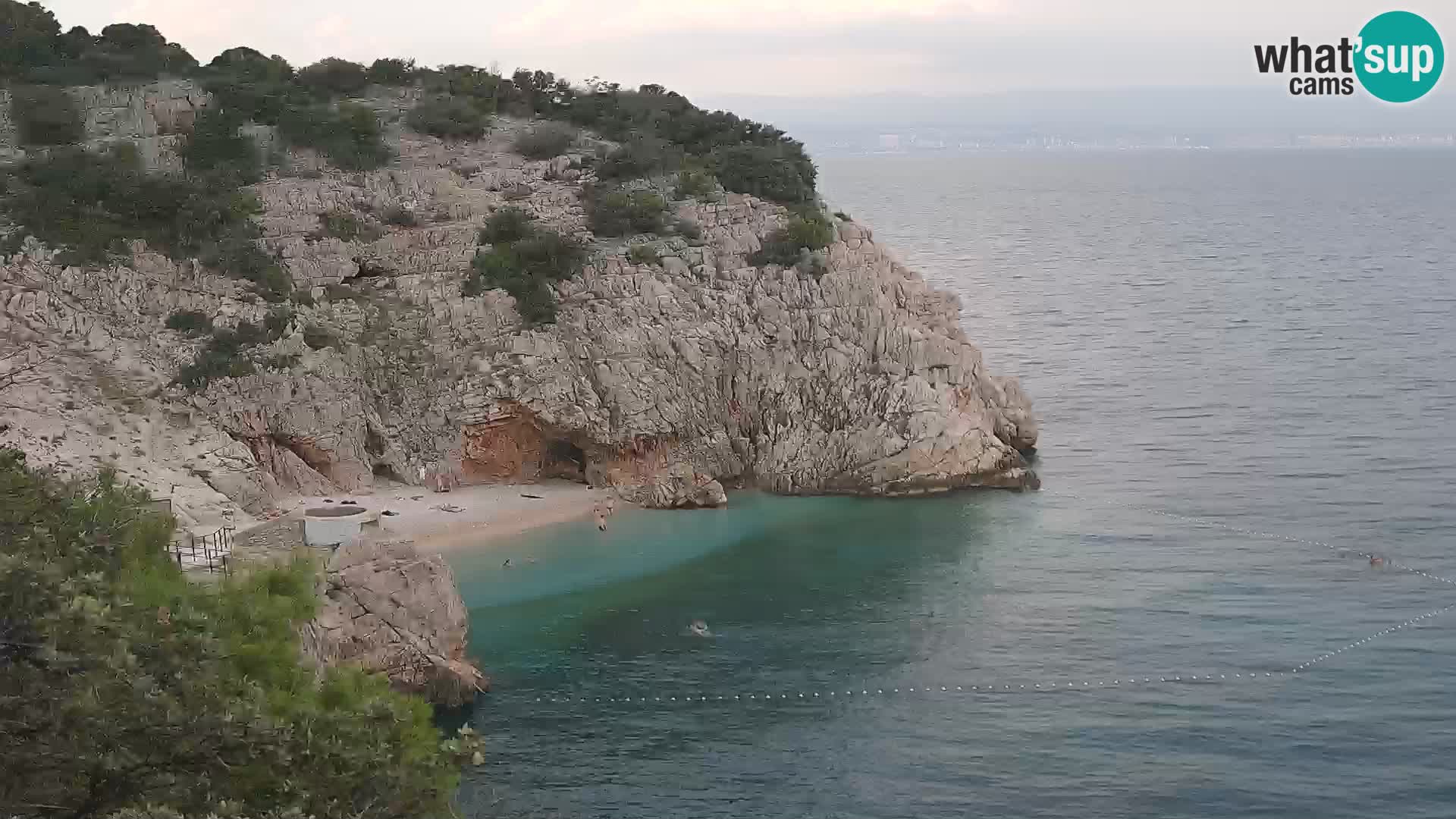 Webcam plage Brseč à Mošćenička Draga, Croatie