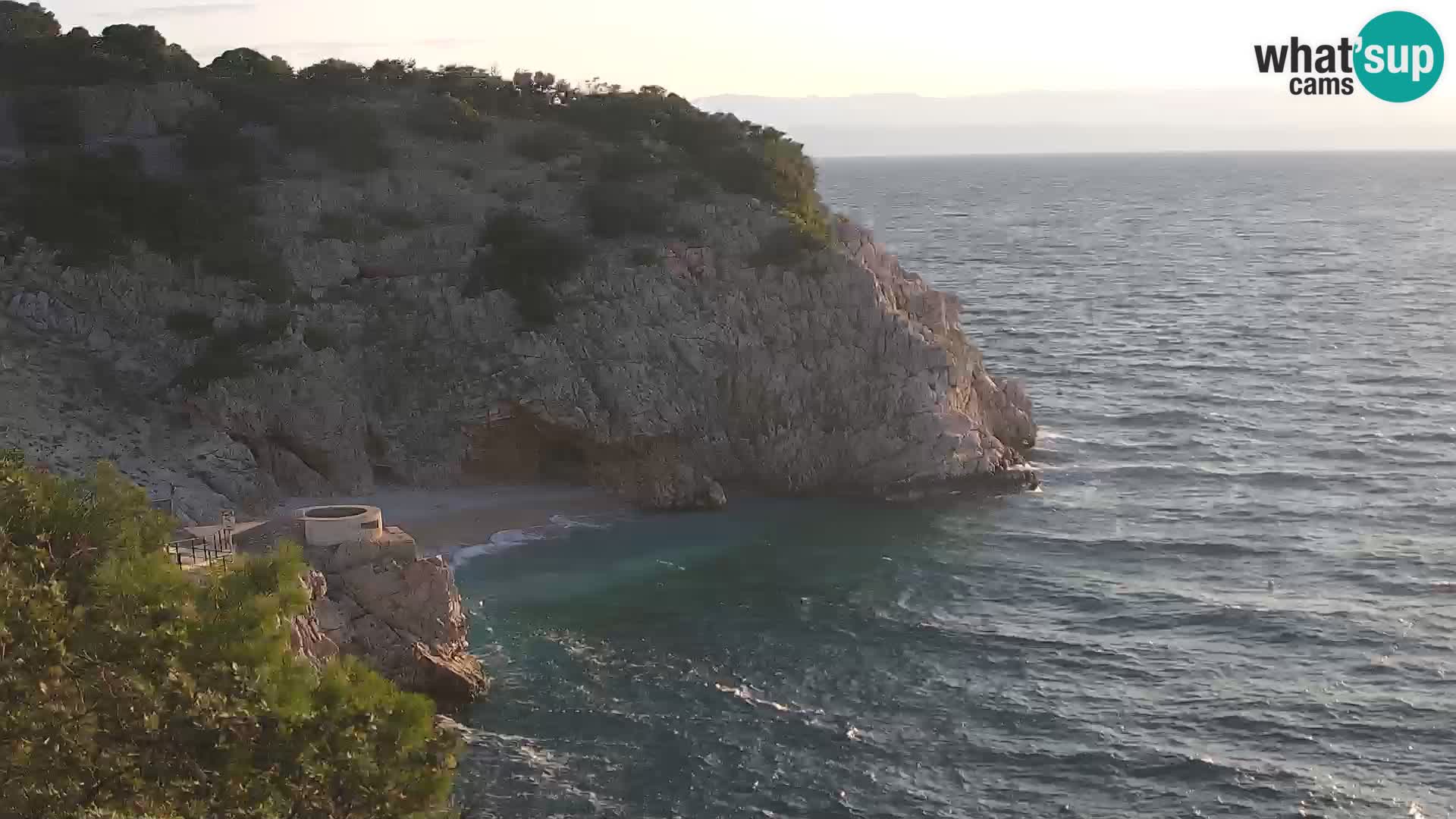 Cámara web de la playa de Brseč en Mošćenička Draga, Croacia