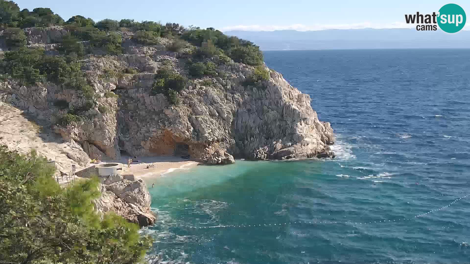 Webcam plage Brseč à Mošćenička Draga, Croatie