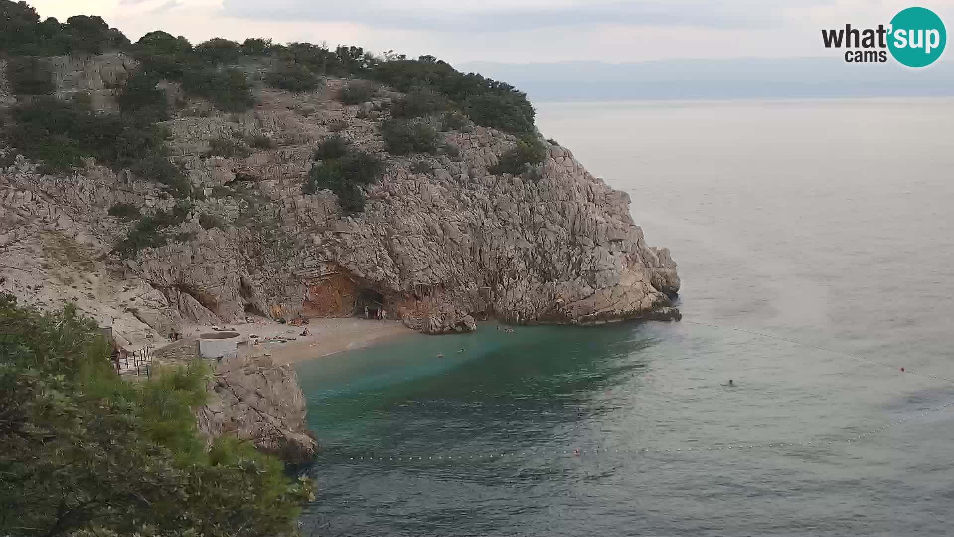 Webcam plage Brseč à Mošćenička Draga, Croatie
