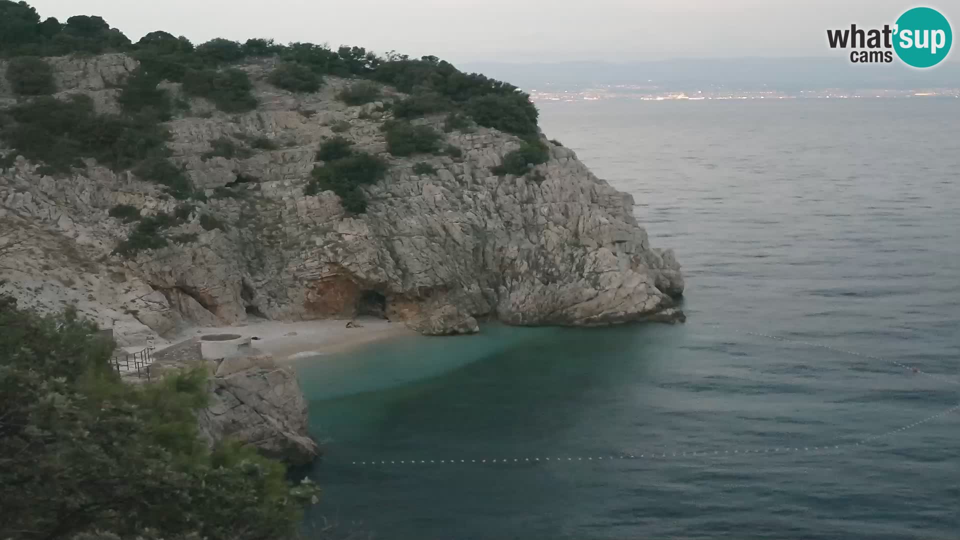 Webcam plage Brseč à Mošćenička Draga, Croatie