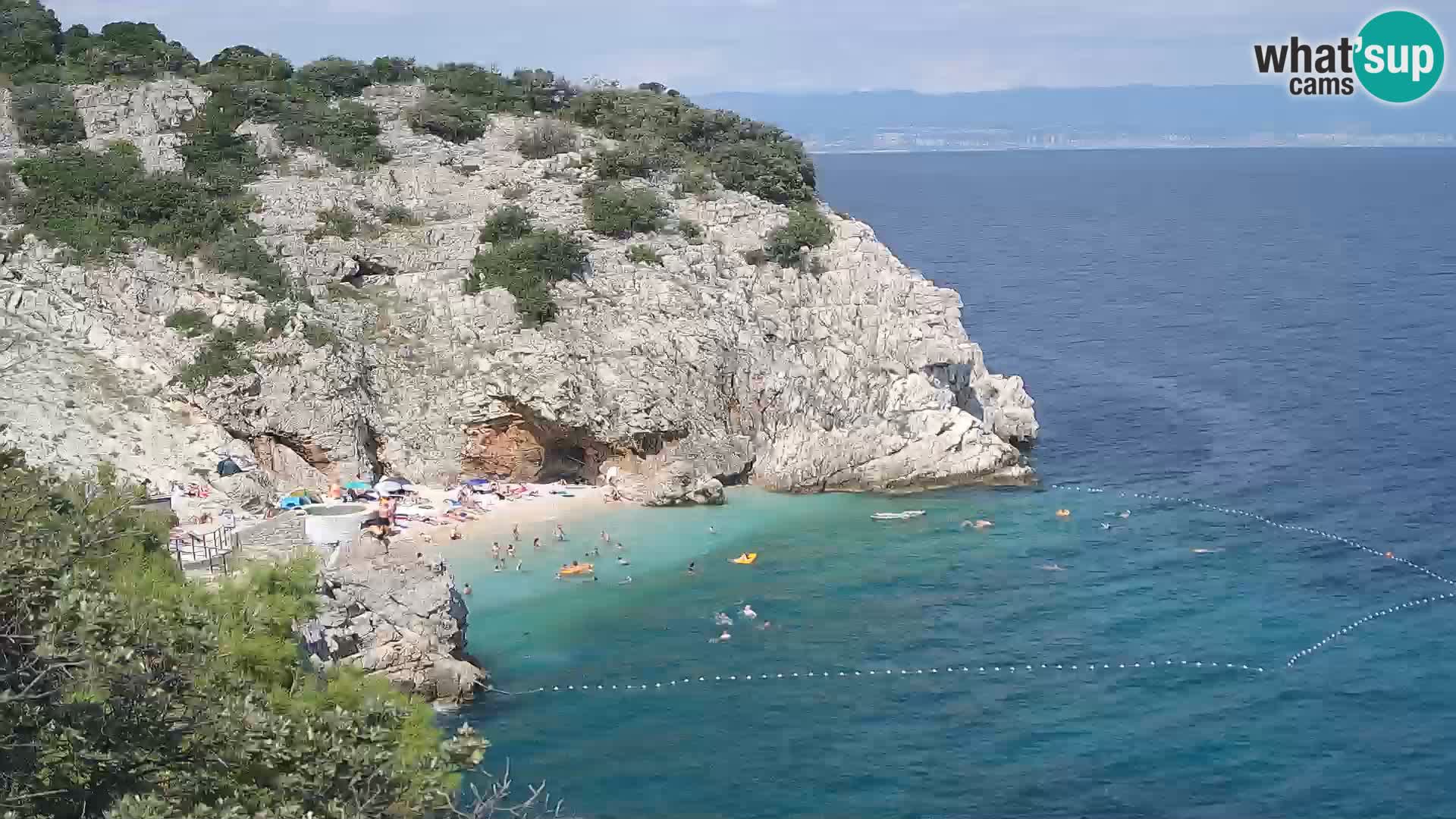 Webcam plage Brseč à Mošćenička Draga, Croatie