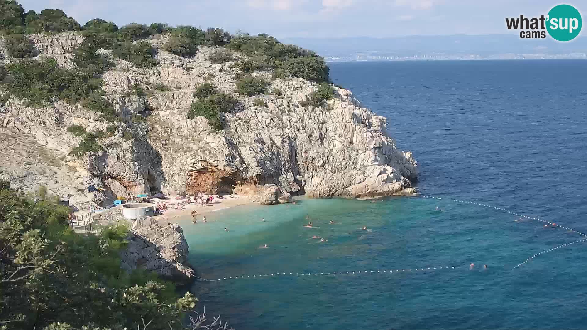 Webcam plage Brseč à Mošćenička Draga, Croatie