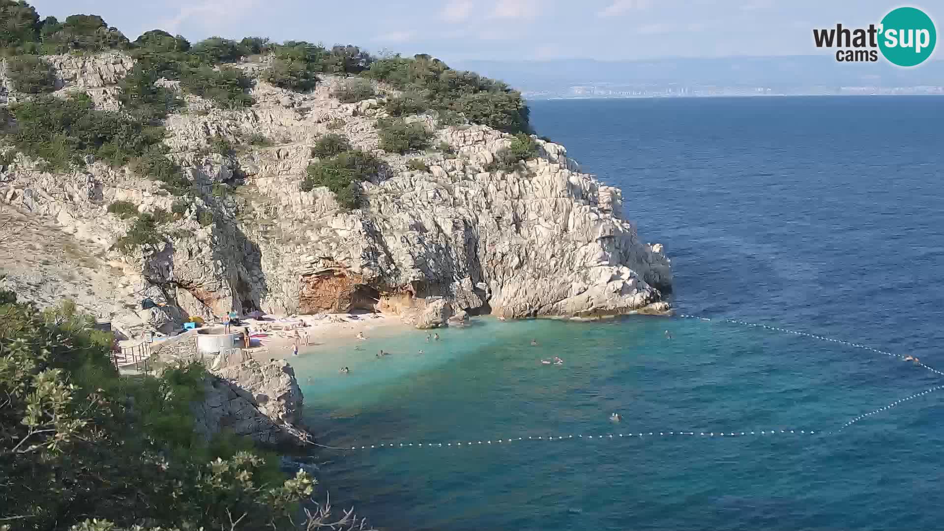 Spletna kamera Brseč plaža – Mošćenička Draga – Hrvaška