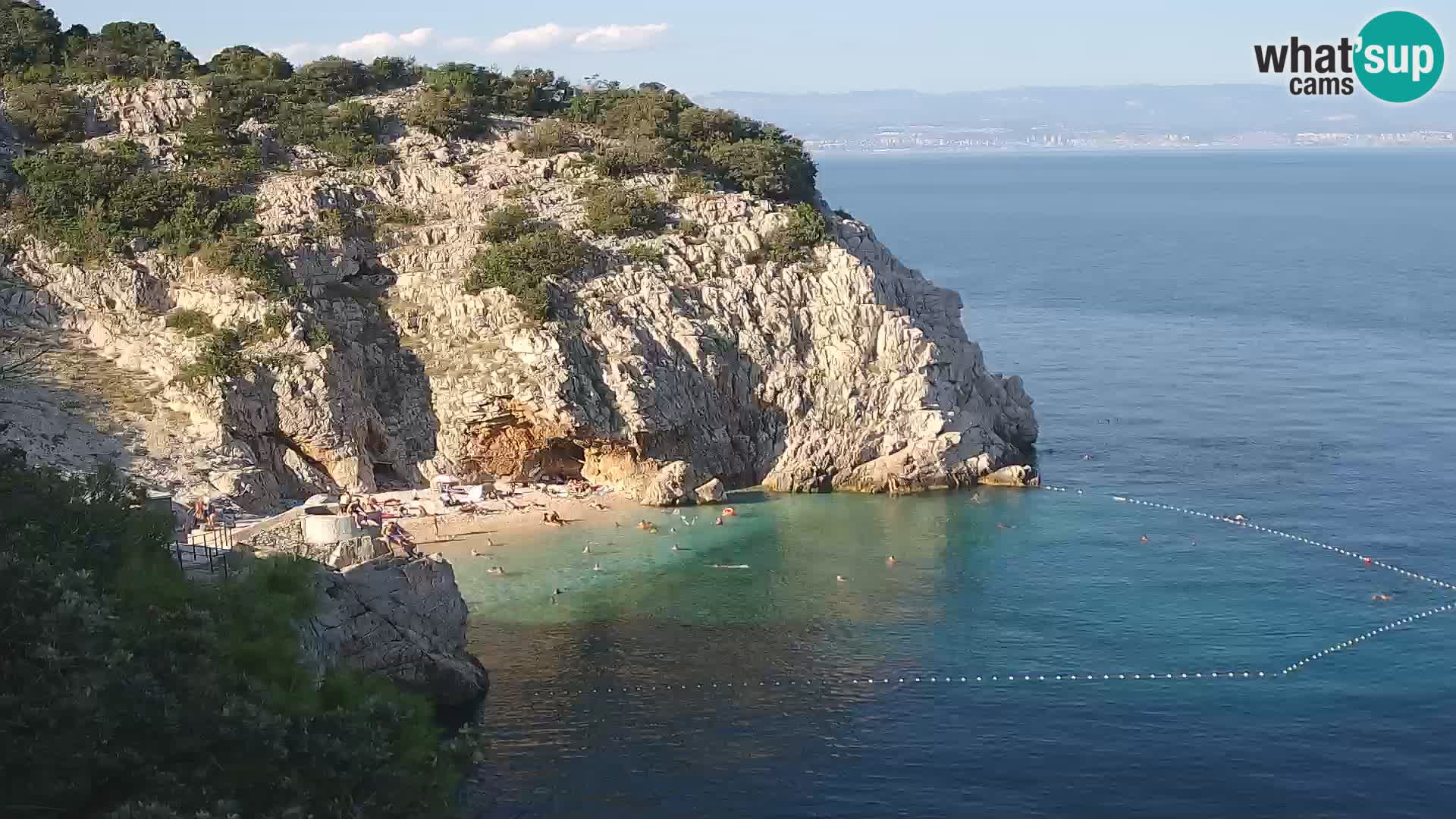 Webcam plage Brseč à Mošćenička Draga, Croatie