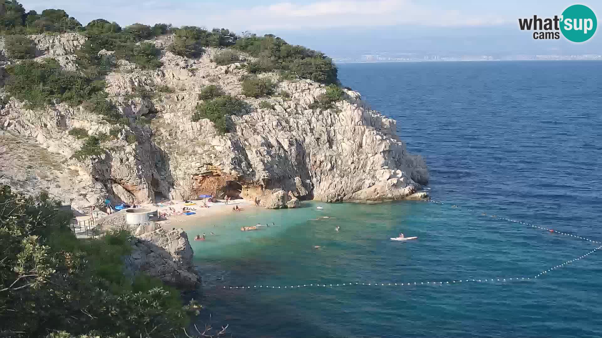Spletna kamera Brseč plaža – Mošćenička Draga – Hrvaška