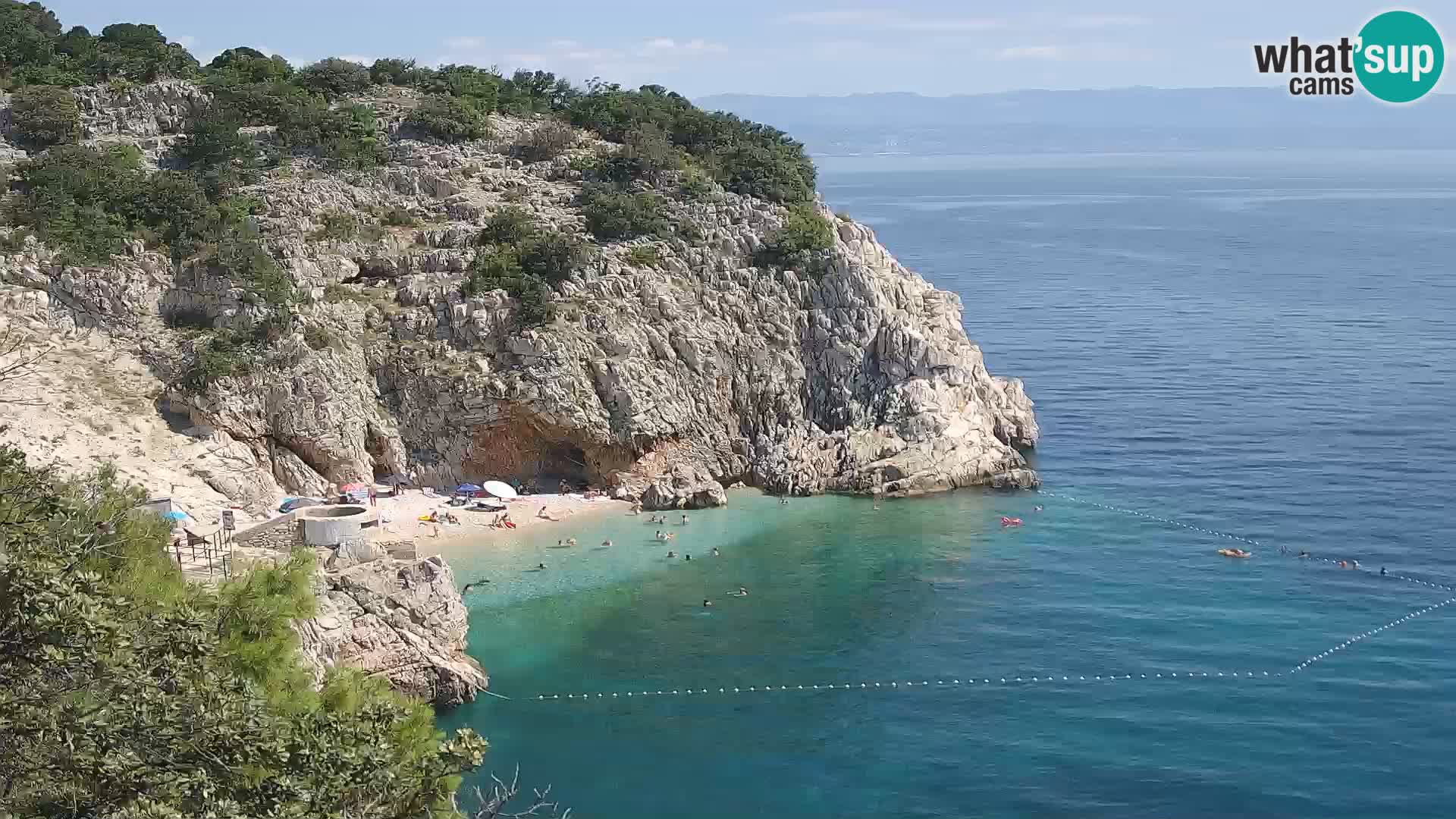 Webcam plage Brseč à Mošćenička Draga, Croatie