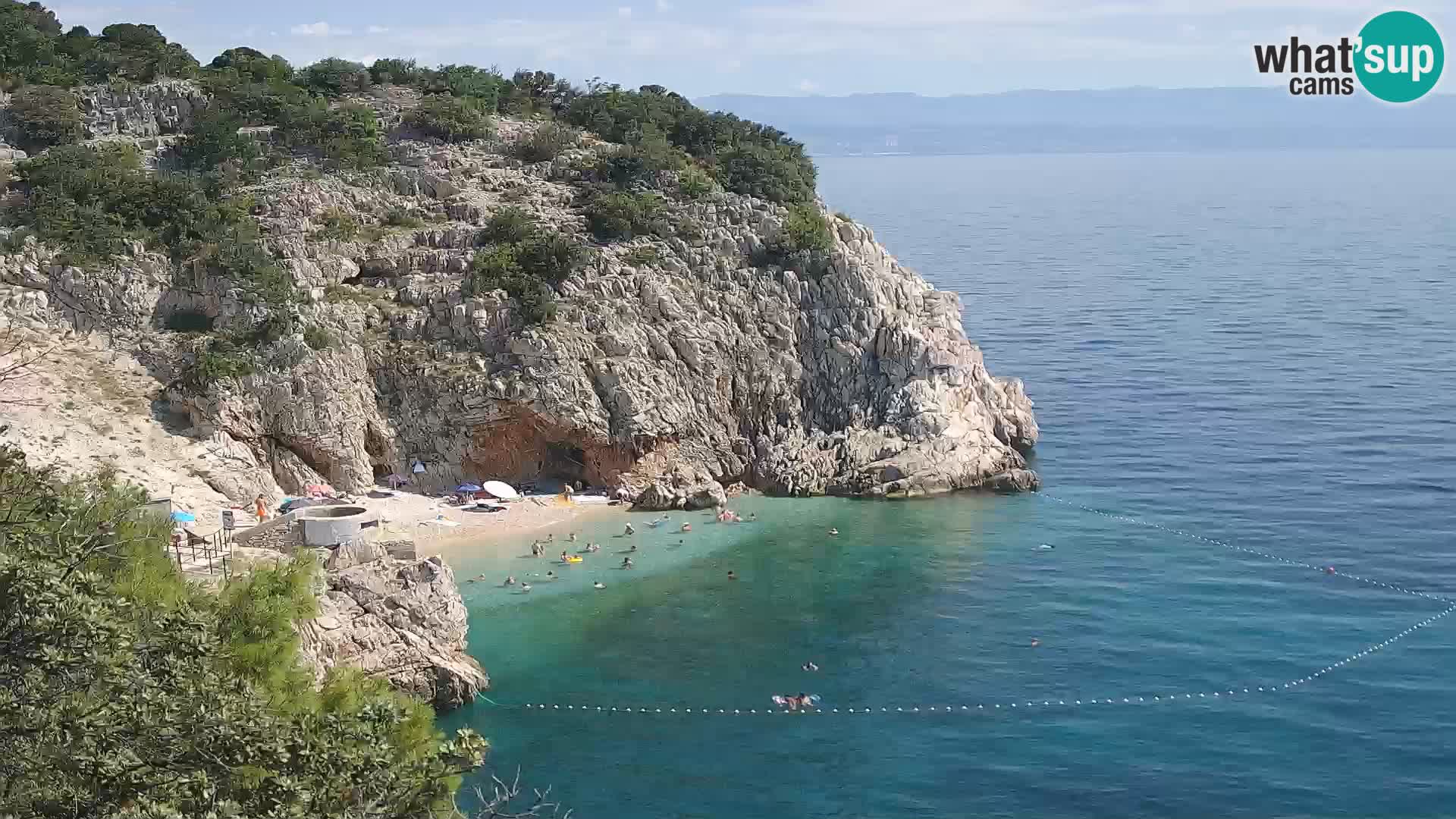 Webcam plage Brseč à Mošćenička Draga, Croatie