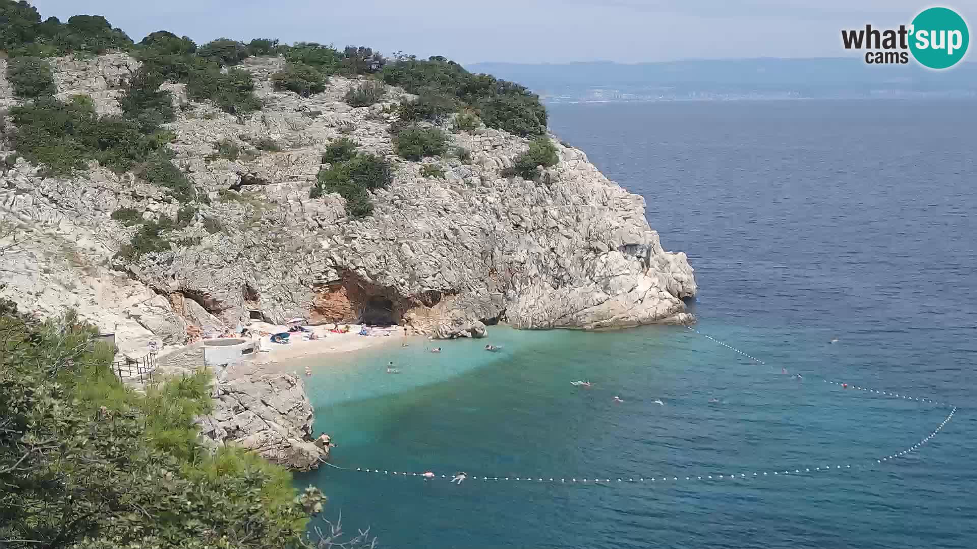 Webcam plage Brseč à Mošćenička Draga, Croatie