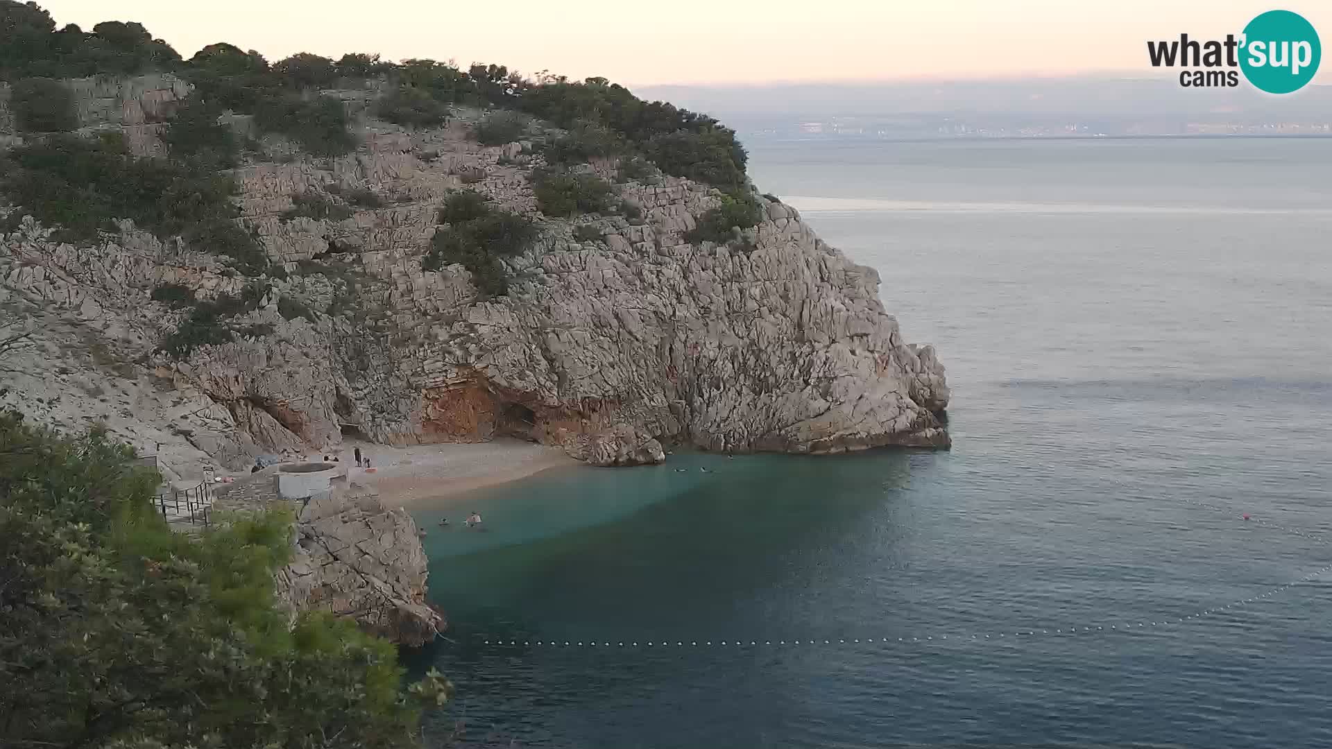 Webcam plage Brseč à Mošćenička Draga, Croatie