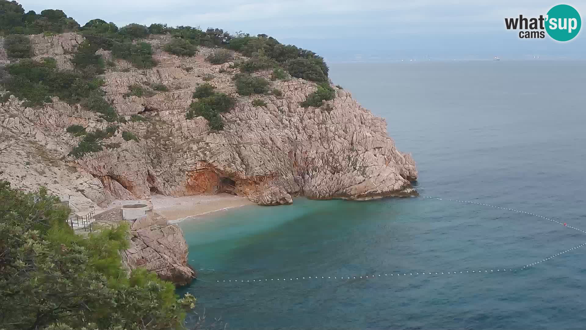 Webcam plage Brseč à Mošćenička Draga, Croatie