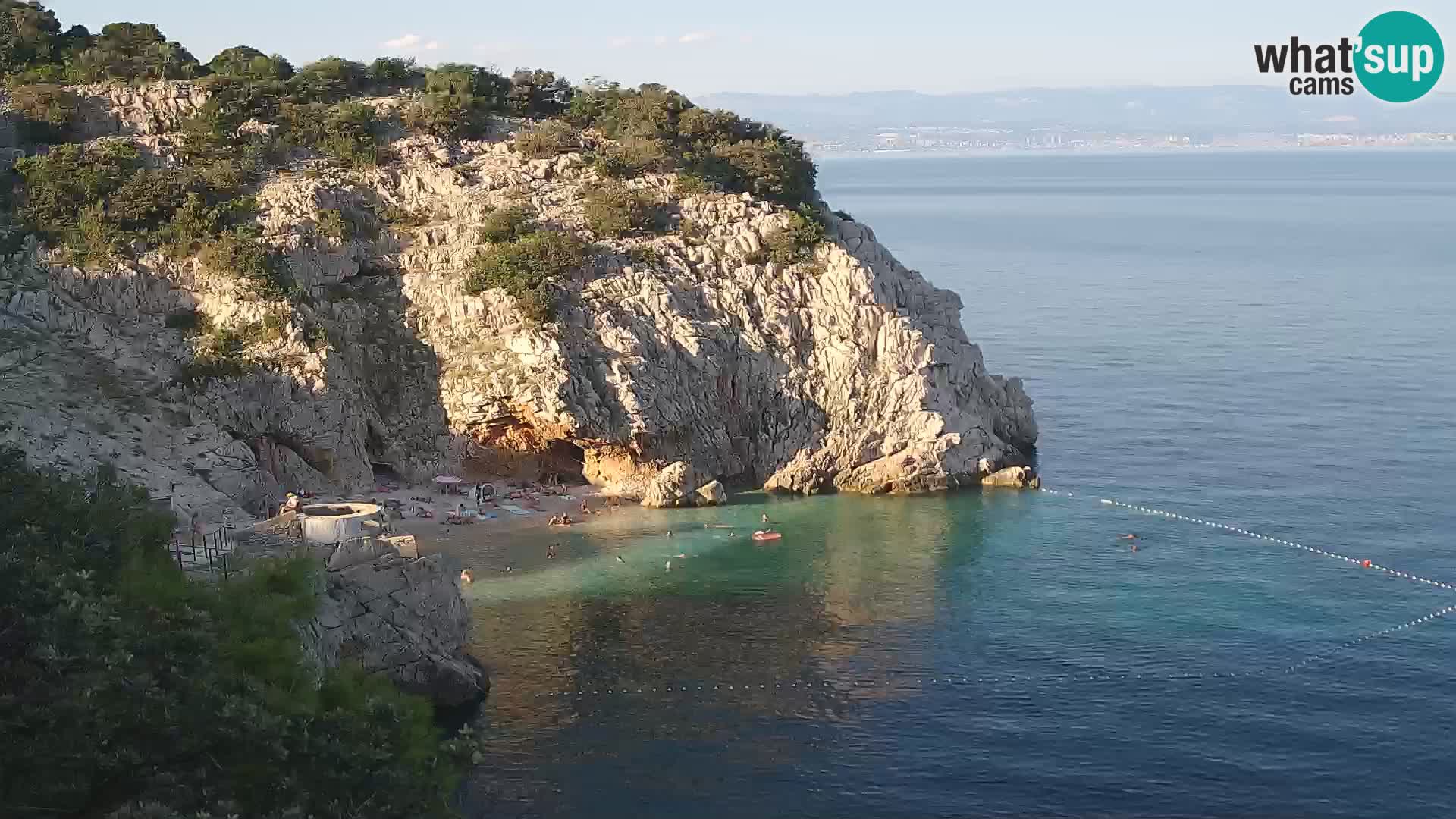 Webcam plage Brseč à Mošćenička Draga, Croatie