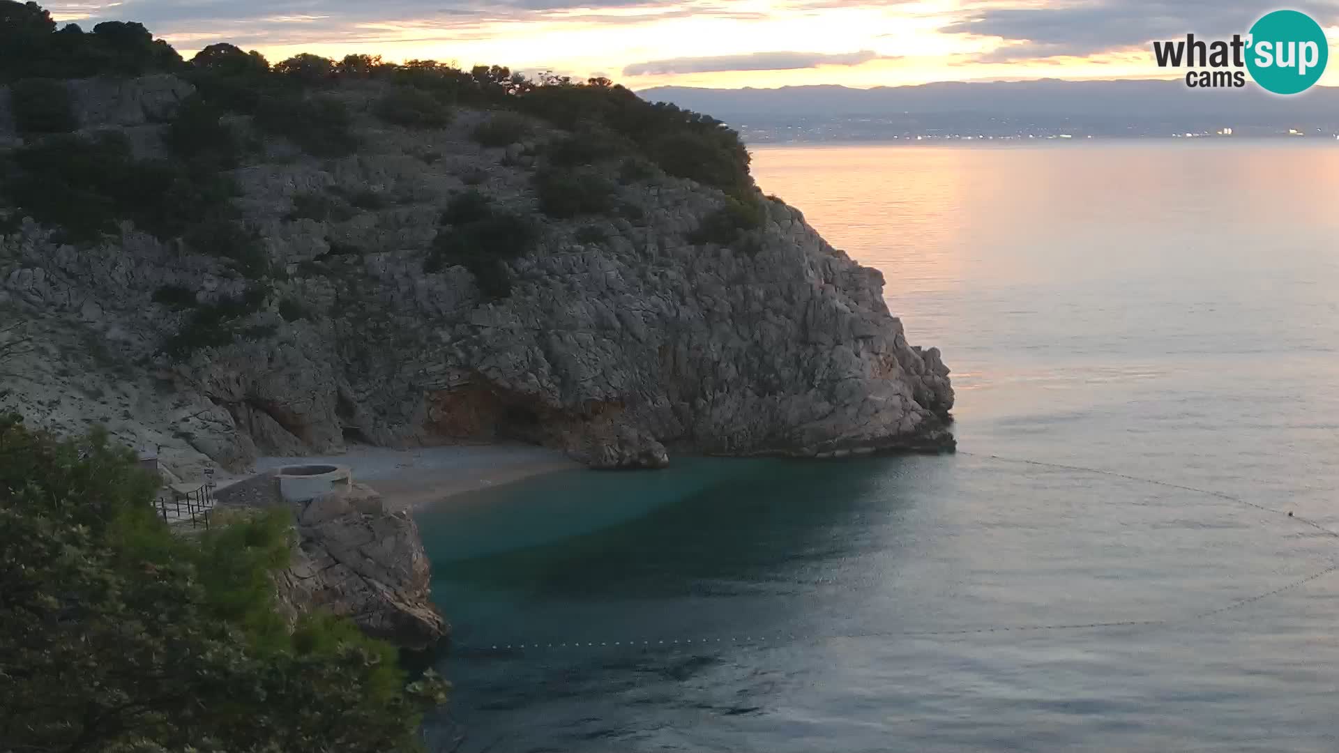 Webcam plage Brseč à Mošćenička Draga, Croatie