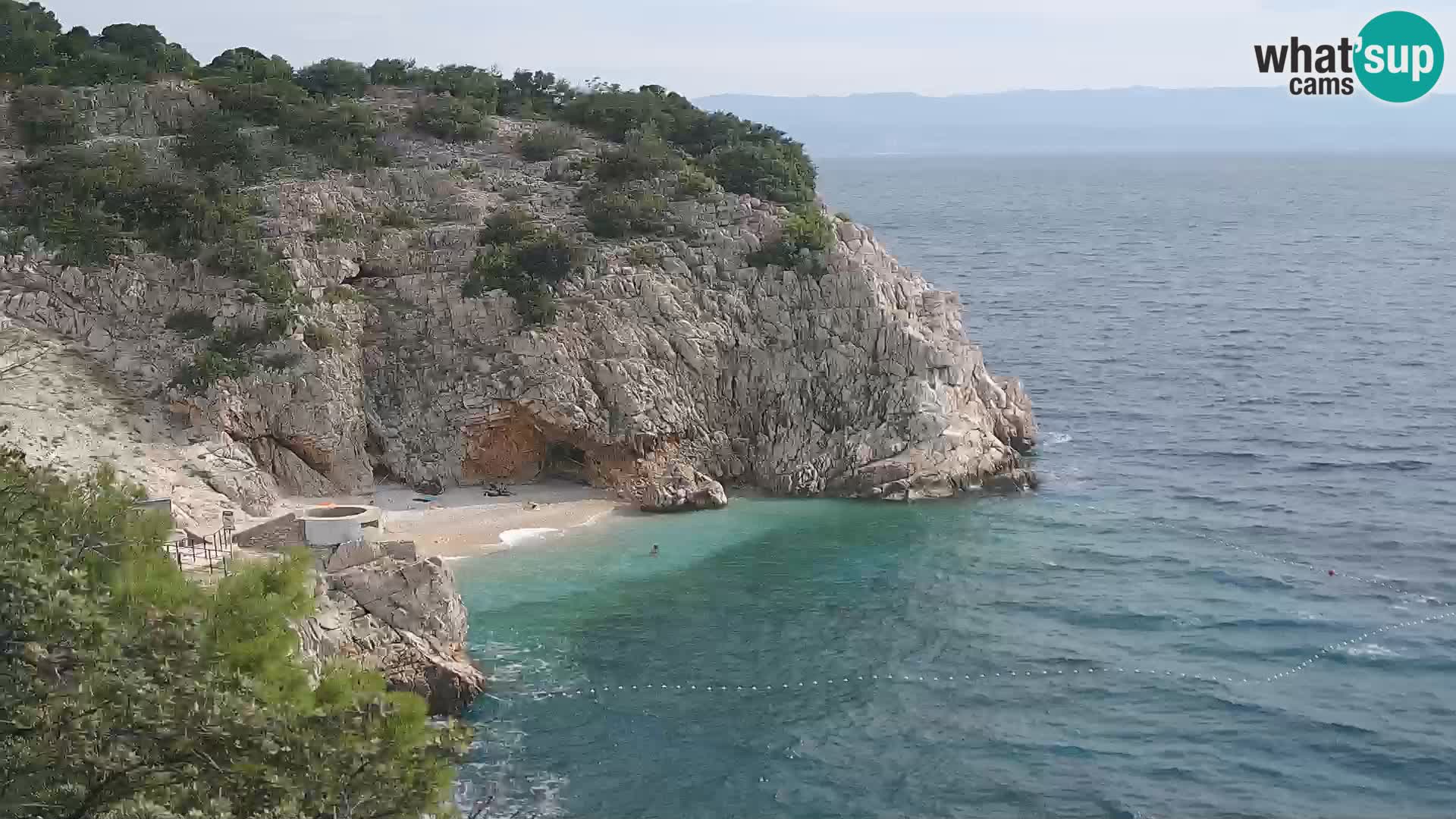 Cámara web de la playa de Brseč en Mošćenička Draga, Croacia