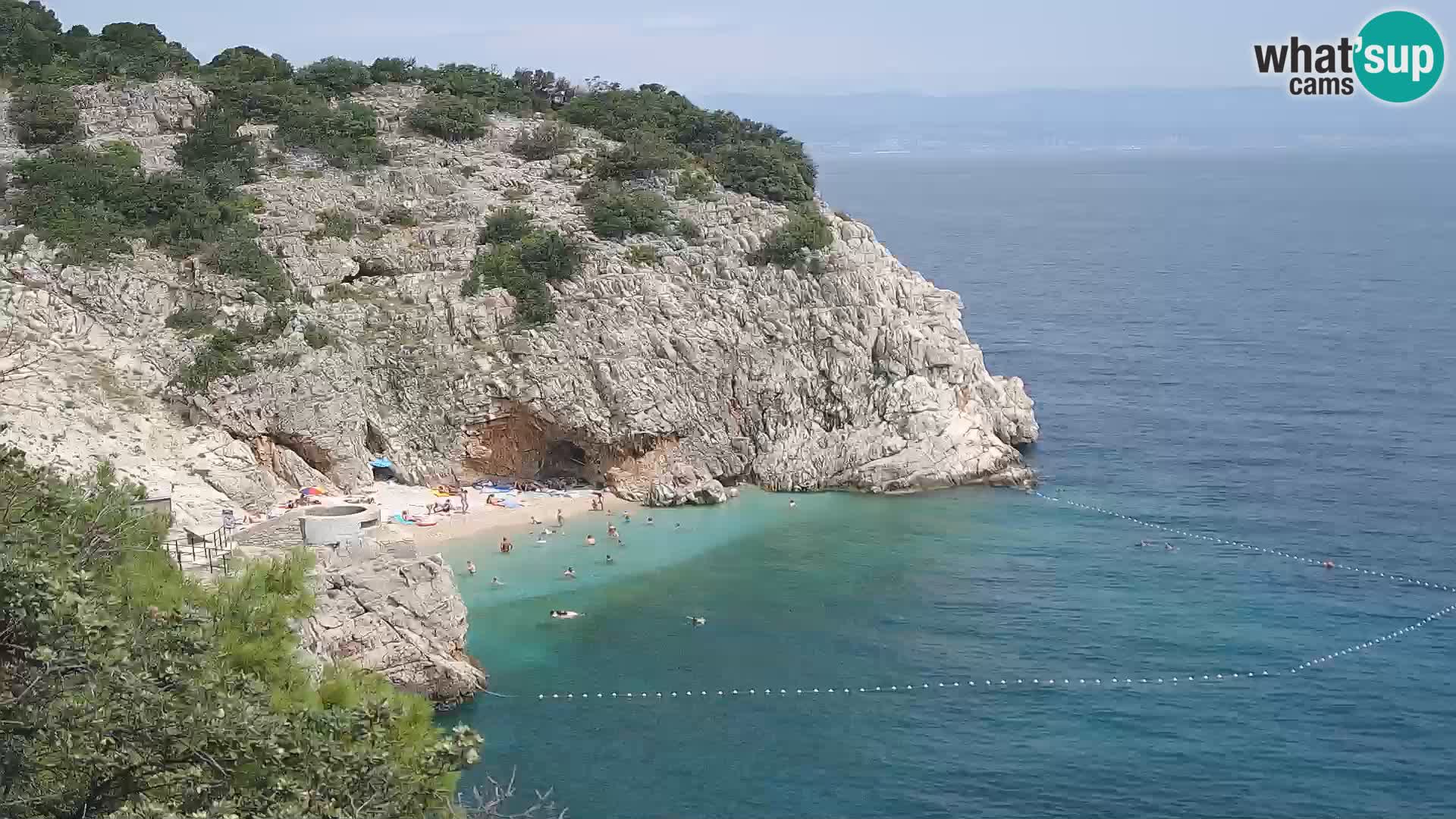 Spletna kamera Brseč plaža – Mošćenička Draga – Hrvaška
