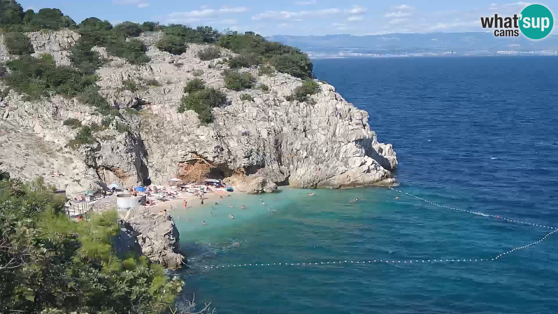Webcam plage Brseč à Mošćenička Draga, Croatie