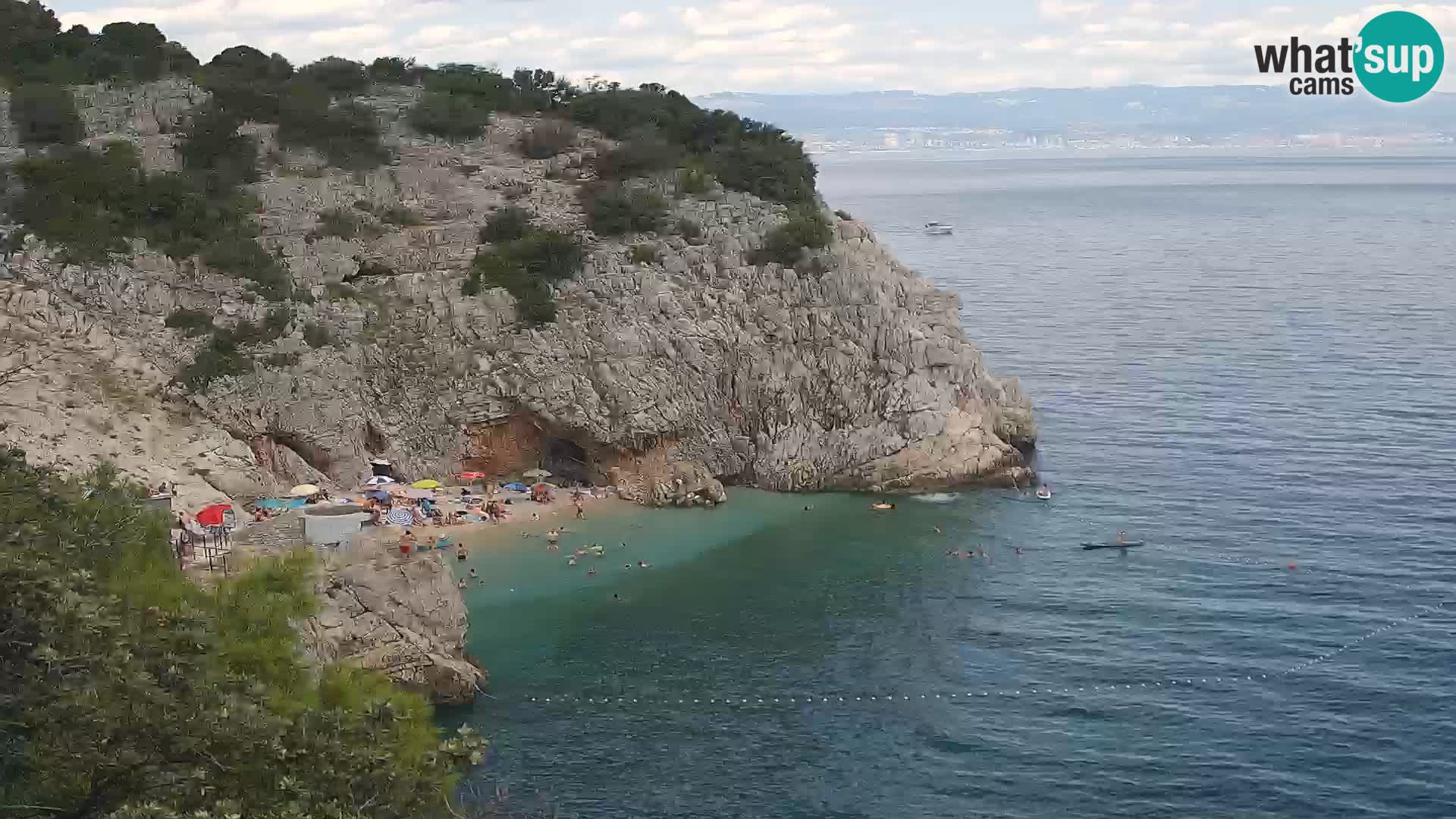 Webcam plage Brseč à Mošćenička Draga, Croatie