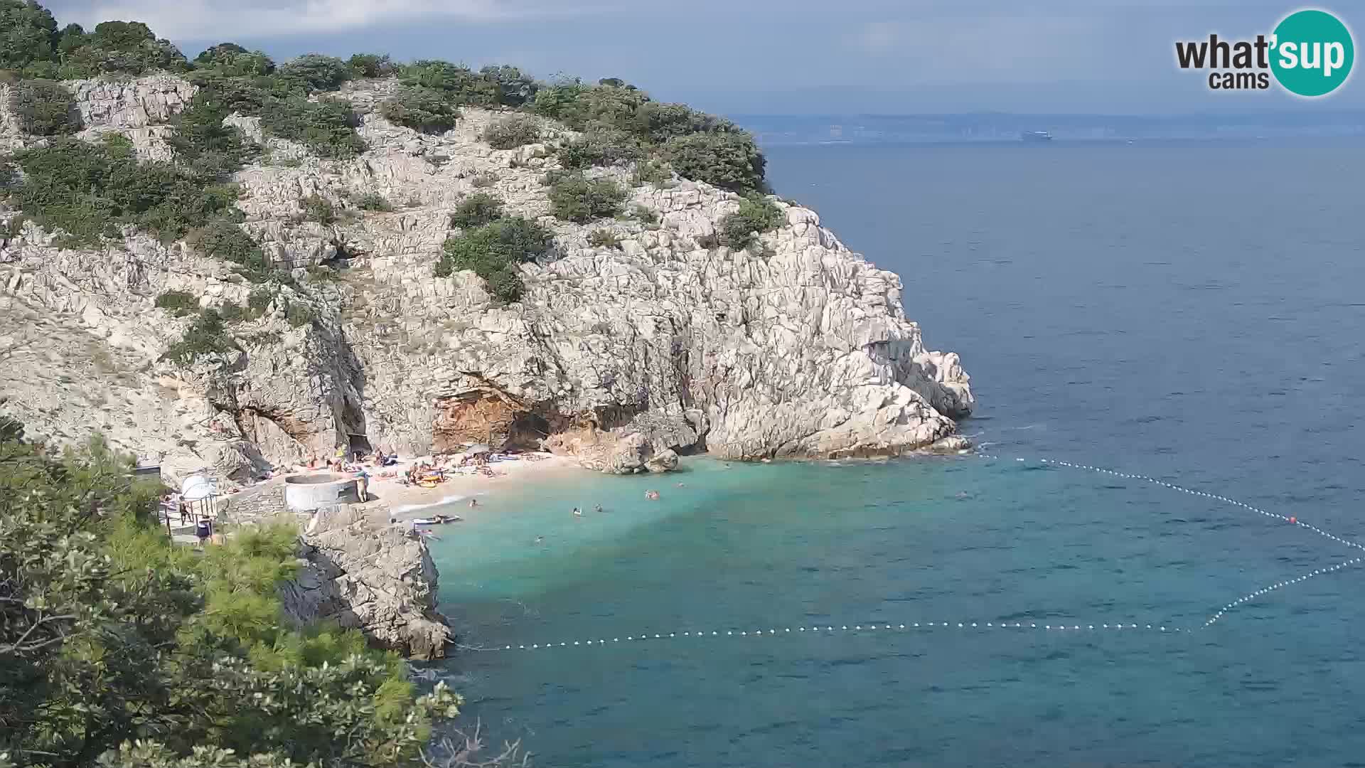Webcam plage Brseč à Mošćenička Draga, Croatie