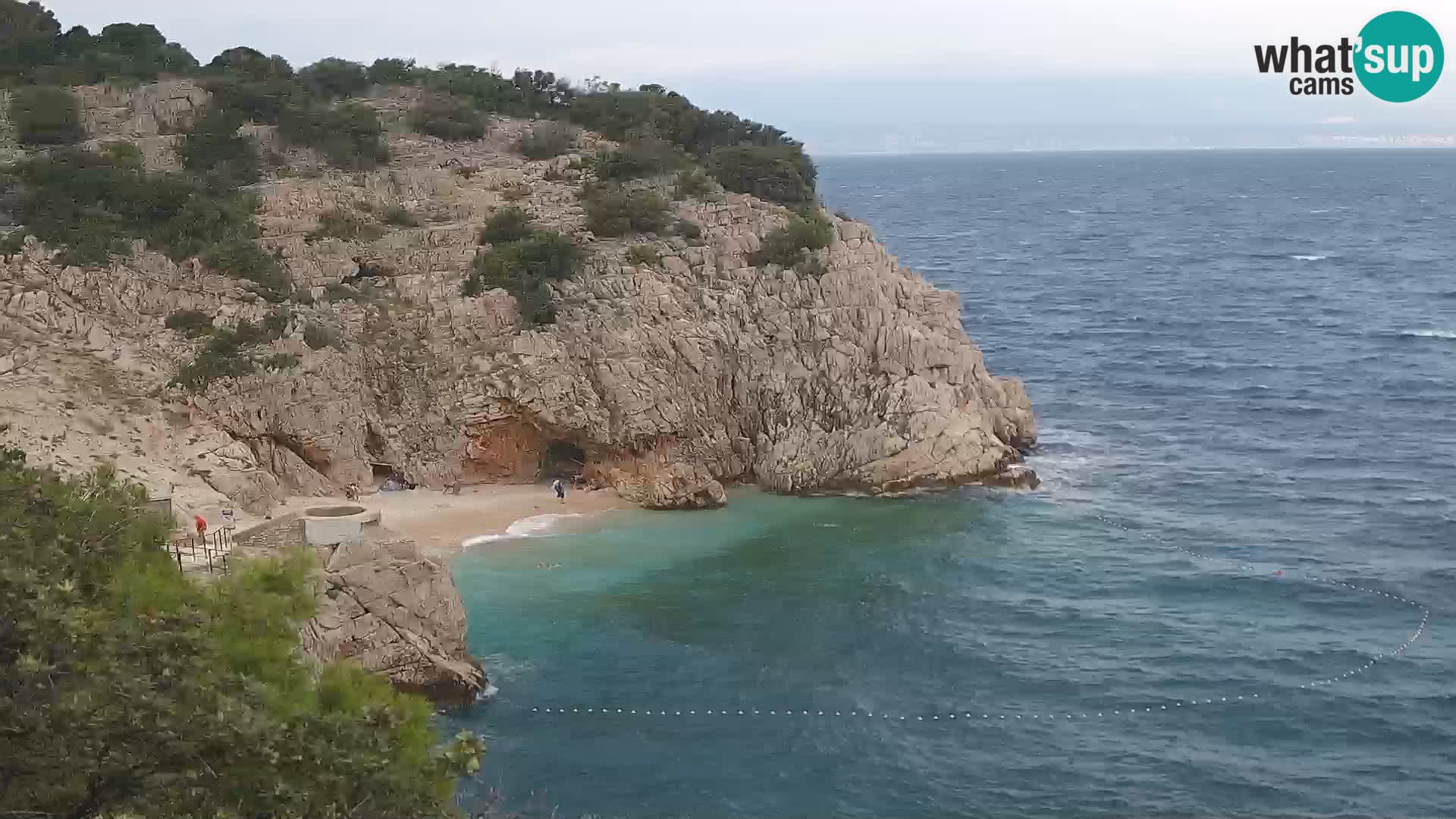 Webcam plage Brseč à Mošćenička Draga, Croatie