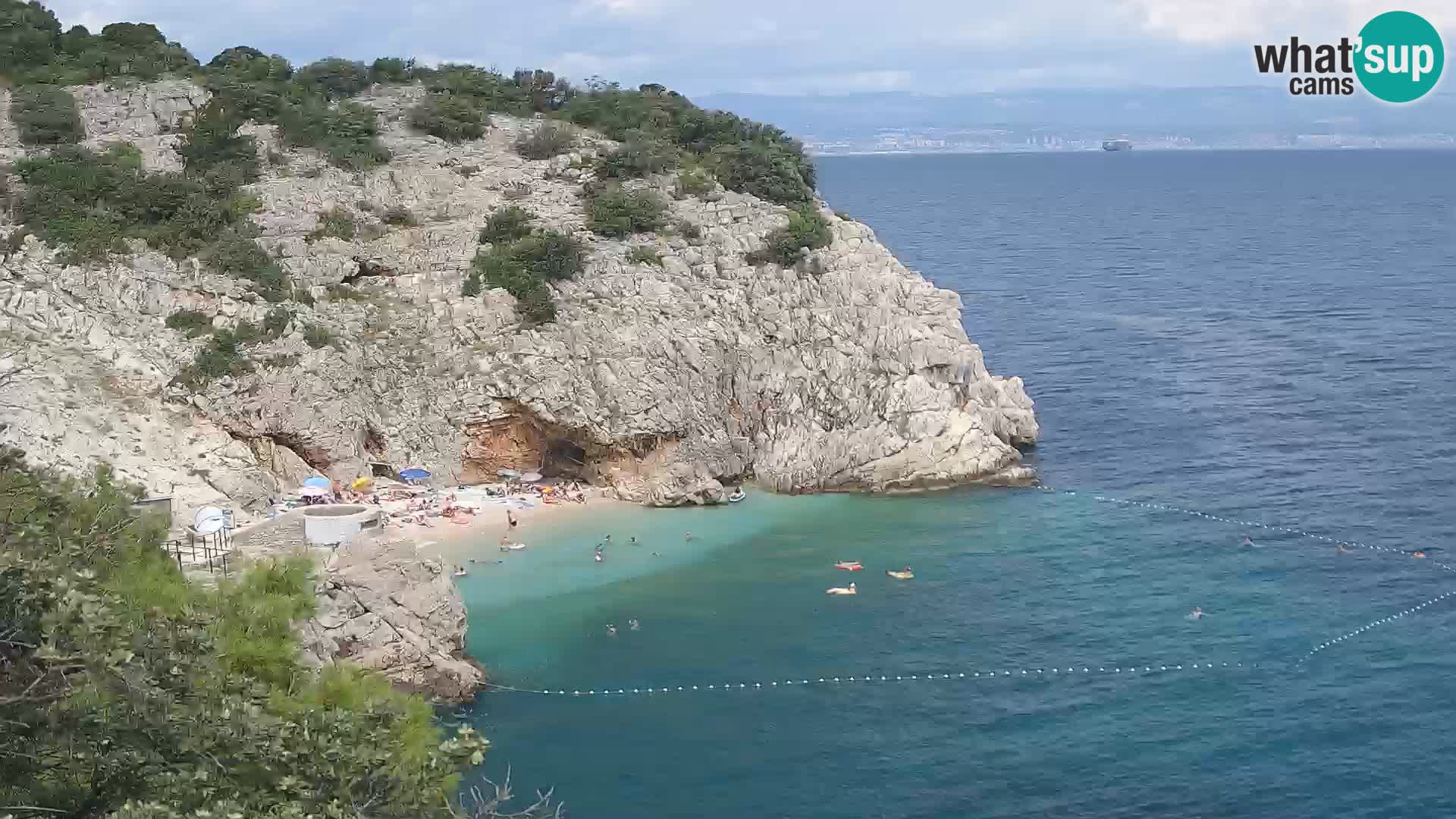 Webcam plage Brseč à Mošćenička Draga, Croatie