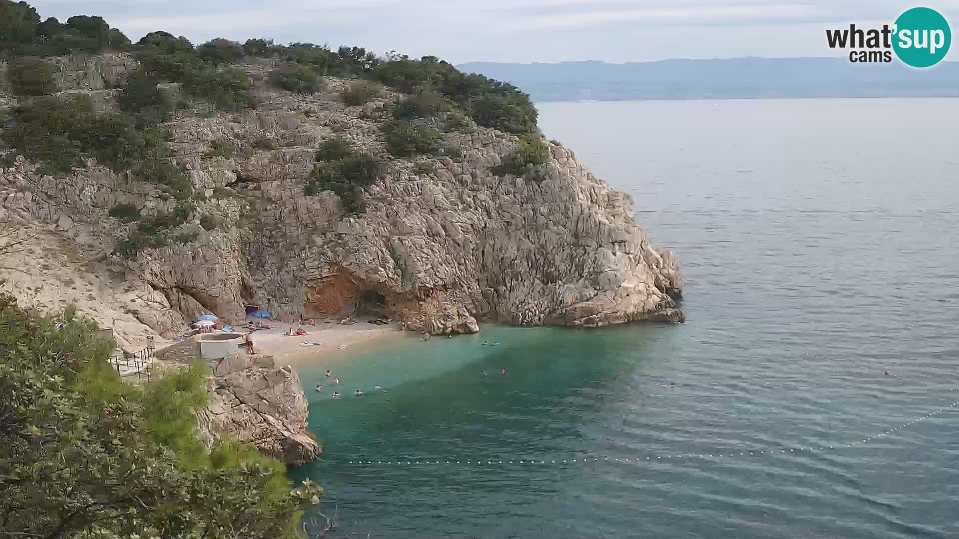 Cámara web de la playa de Brseč en Mošćenička Draga, Croacia