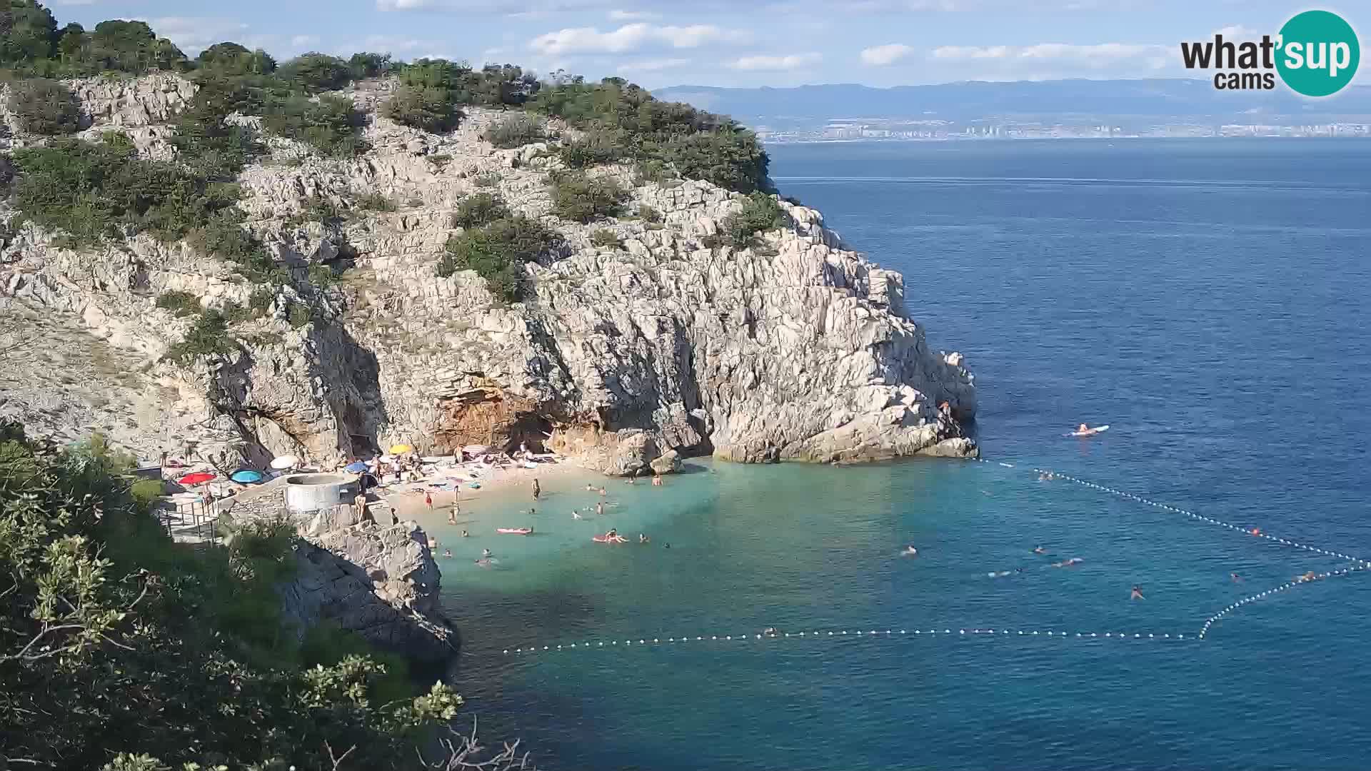 Cámara web de la playa de Brseč en Mošćenička Draga, Croacia