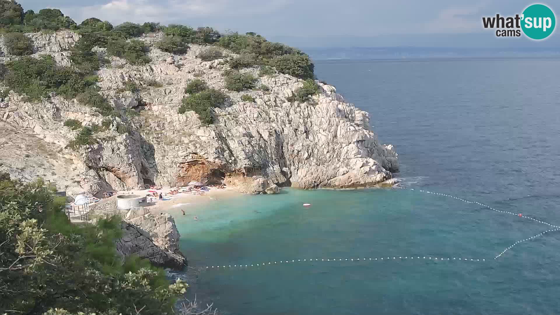 Cámara web de la playa de Brseč en Mošćenička Draga, Croacia