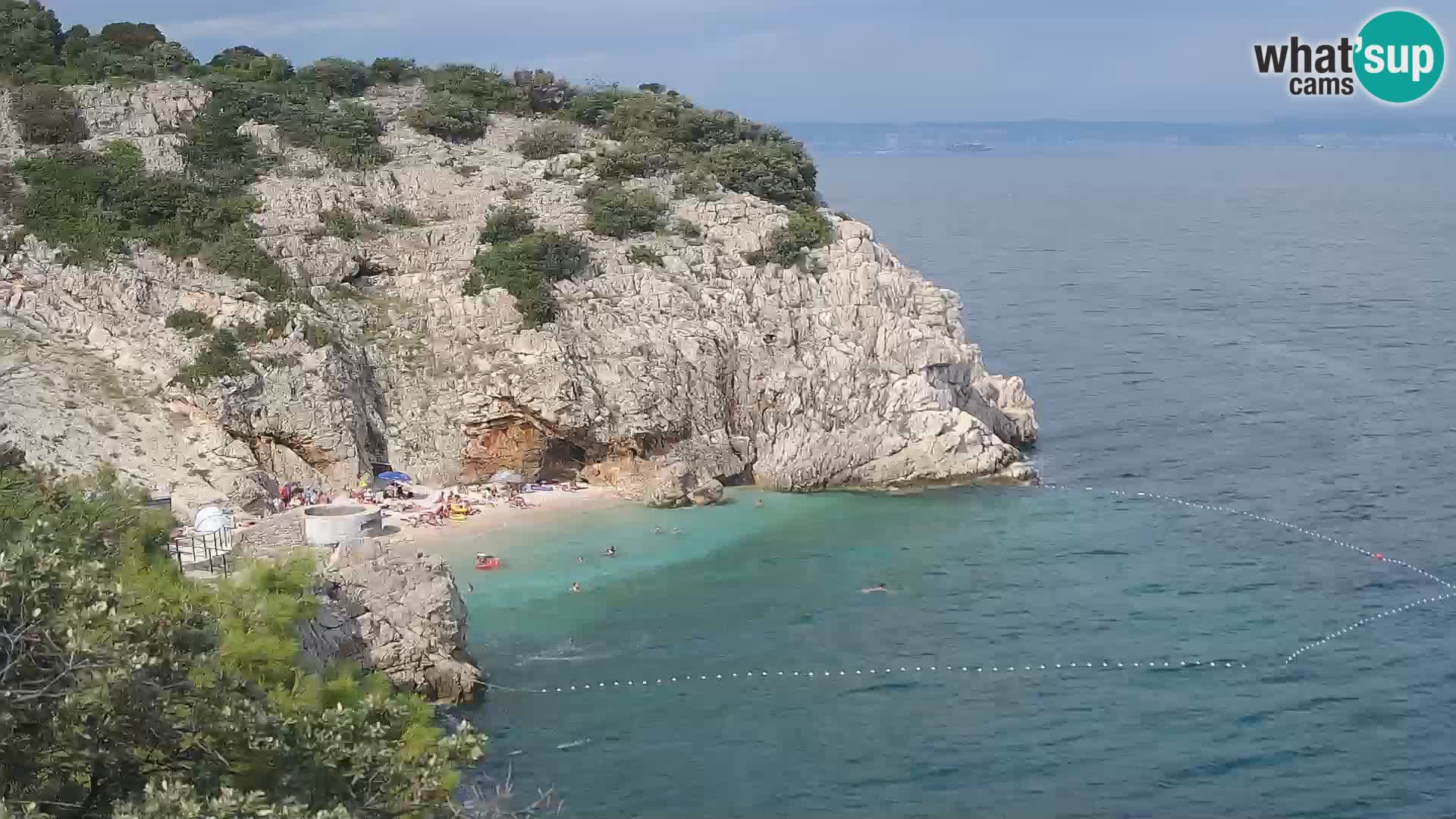 Webcam plage Brseč à Mošćenička Draga, Croatie