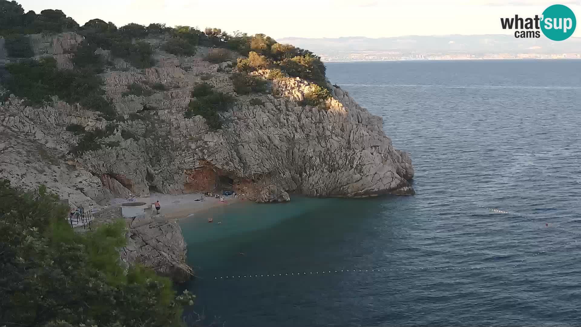Webcam plage Brseč à Mošćenička Draga, Croatie