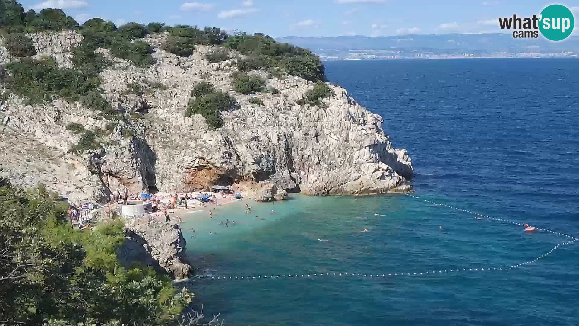 Webcam plage Brseč à Mošćenička Draga, Croatie