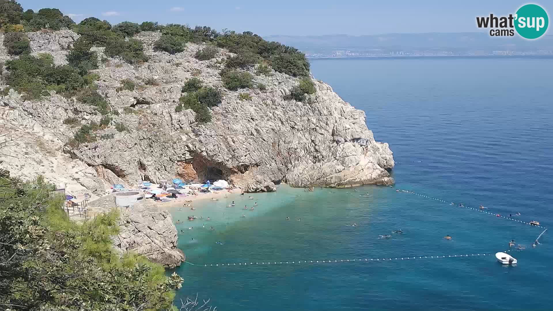 Webcam plage Brseč à Mošćenička Draga, Croatie