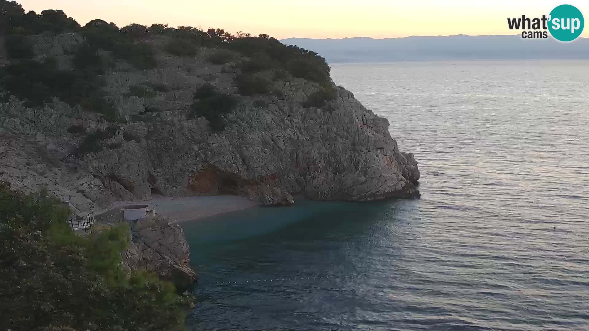 Cámara web de la playa de Brseč en Mošćenička Draga, Croacia