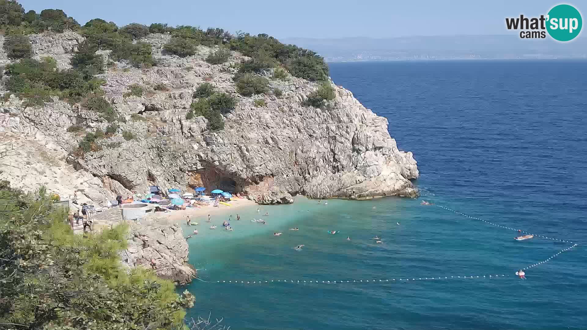 Cámara web de la playa de Brseč en Mošćenička Draga, Croacia
