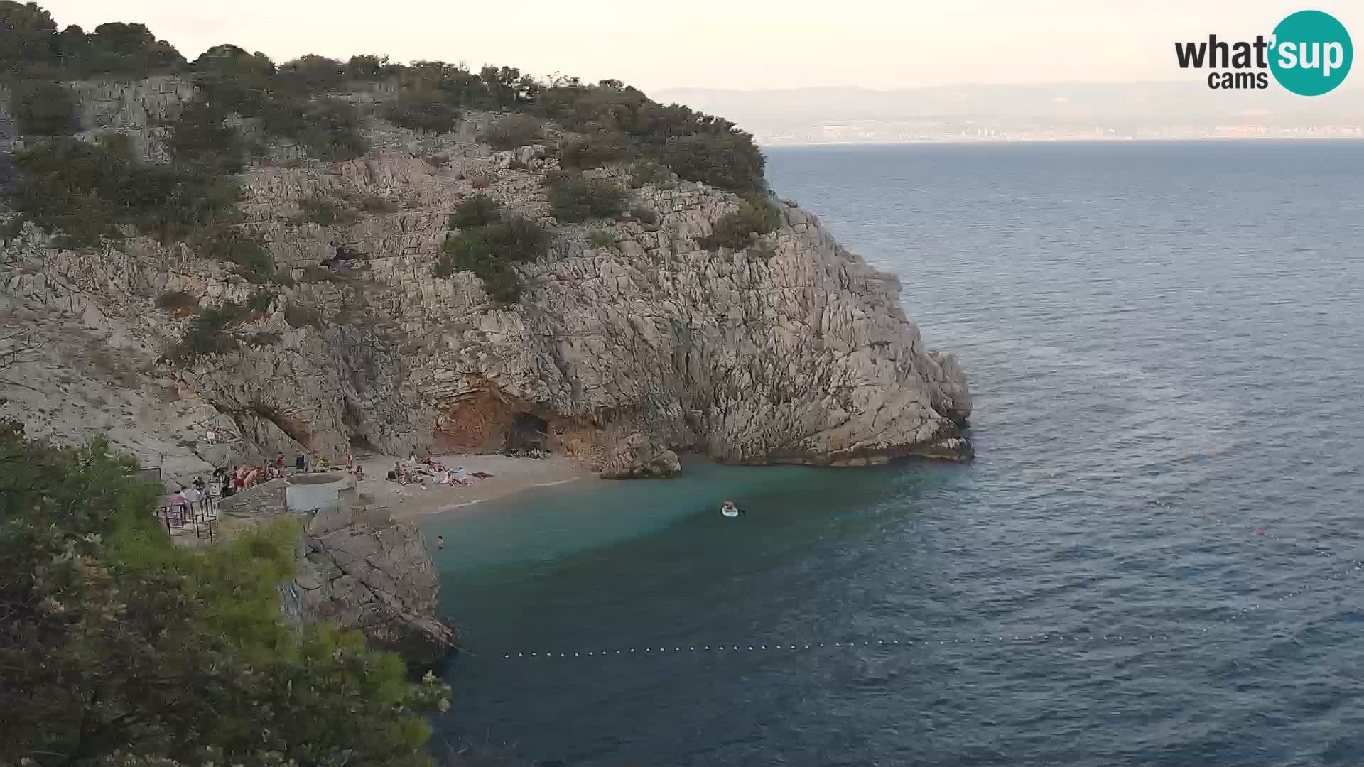 Cámara web de la playa de Brseč en Mošćenička Draga, Croacia