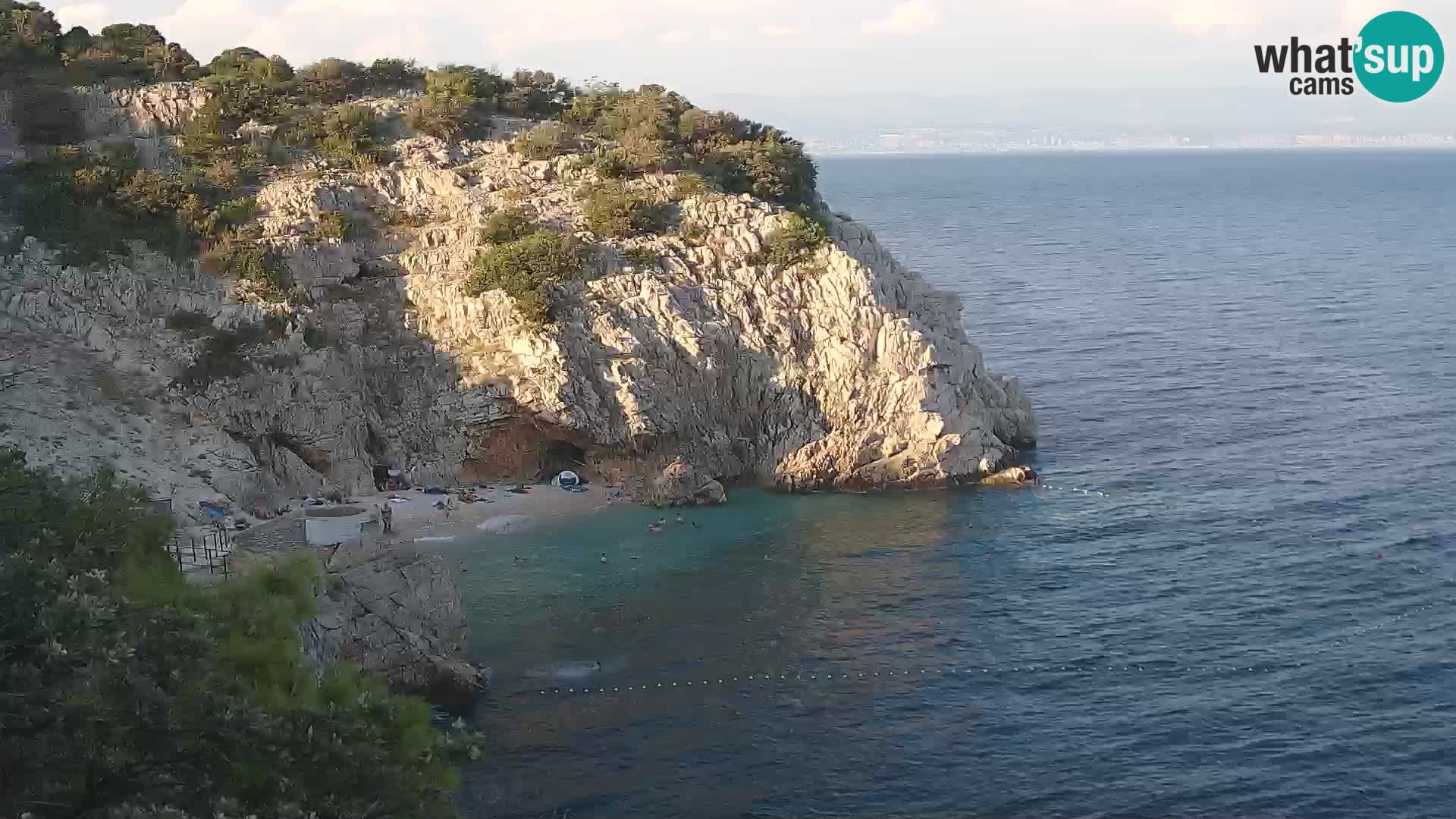 Webcam plage Brseč à Mošćenička Draga, Croatie
