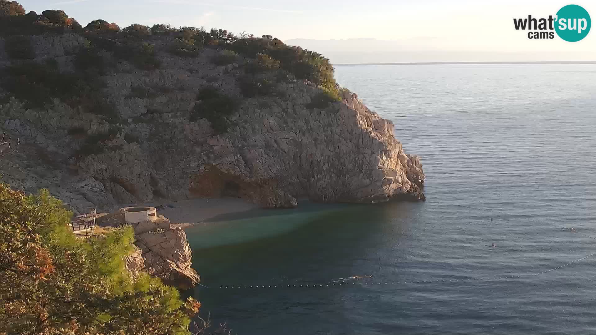 Spletna kamera Brseč plaža – Mošćenička Draga – Hrvaška