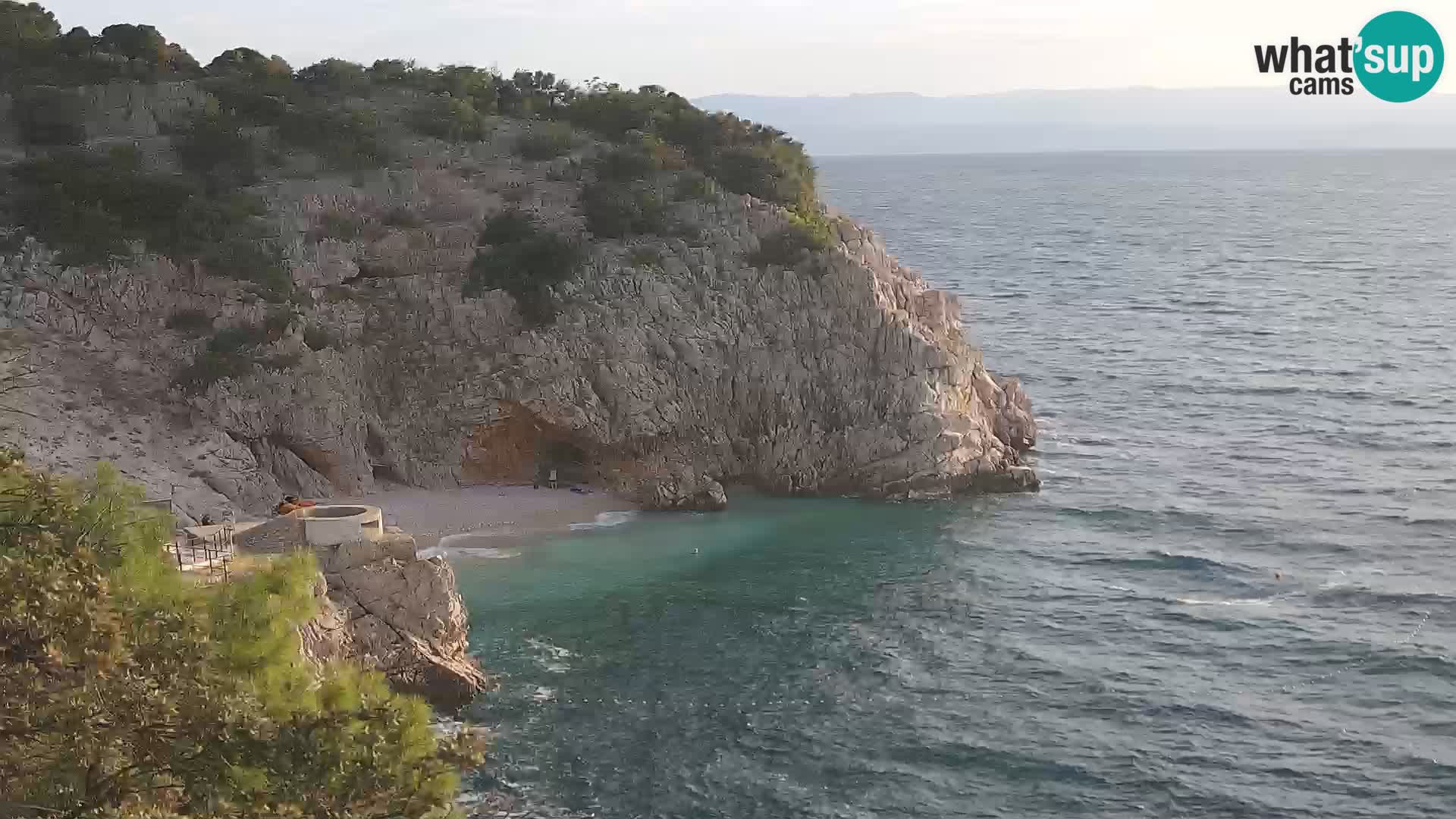 Webcam plage Brseč à Mošćenička Draga, Croatie