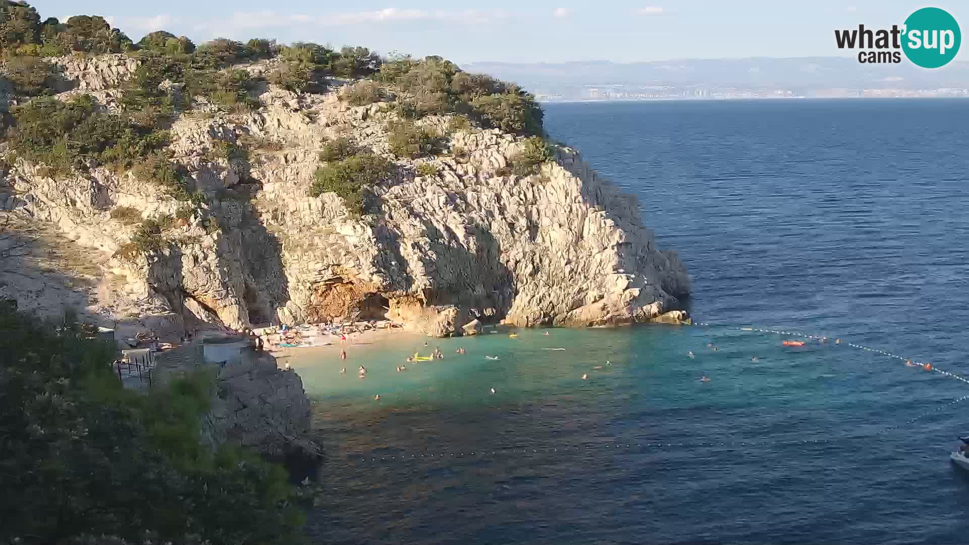 Cámara web de la playa de Brseč en Mošćenička Draga, Croacia