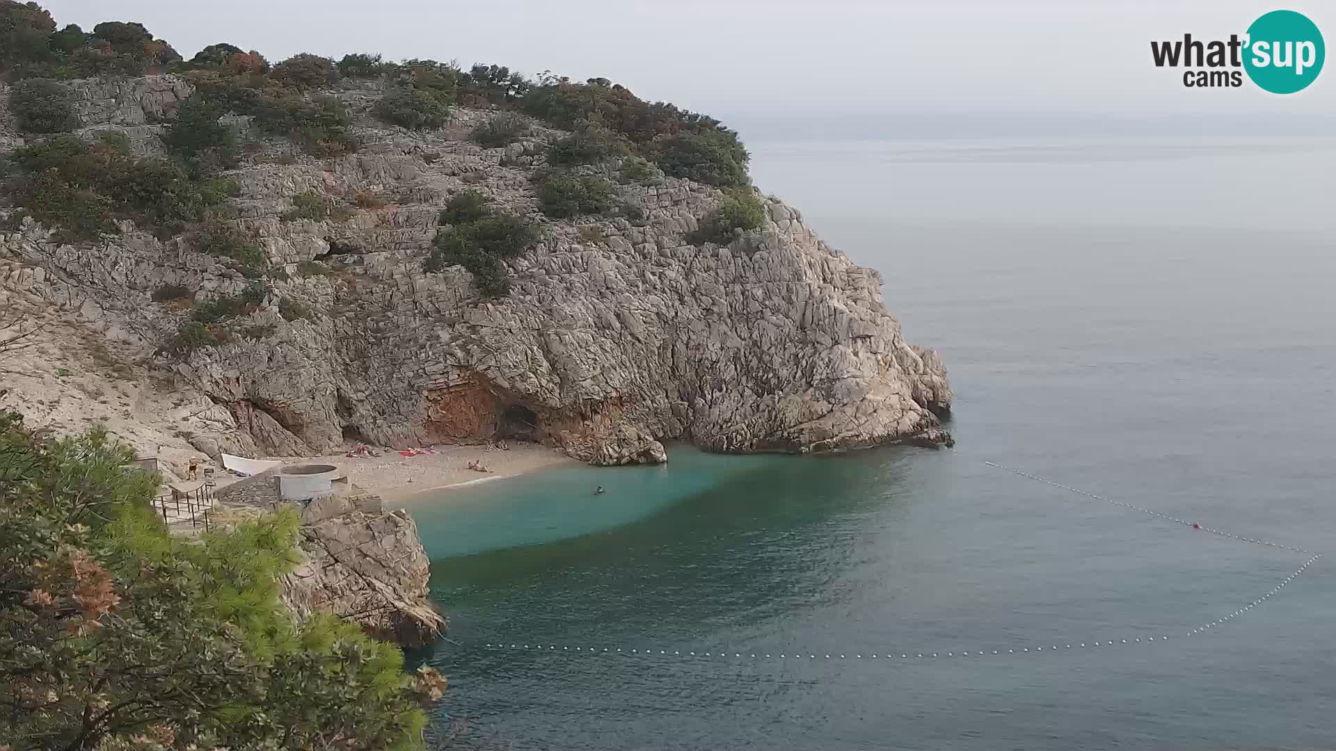 Spletna kamera Brseč plaža – Mošćenička Draga – Hrvaška