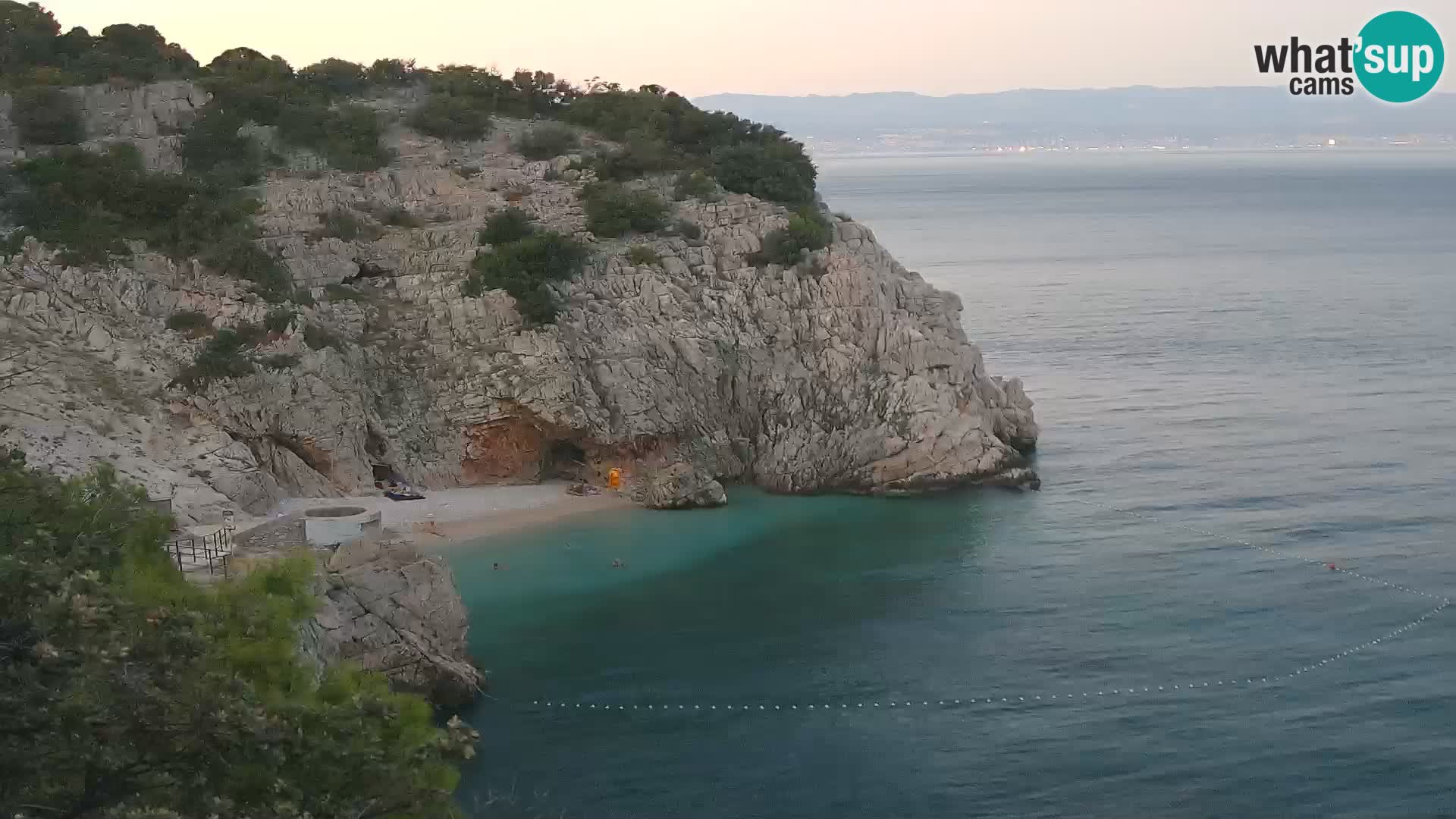 Webcam plage Brseč à Mošćenička Draga, Croatie