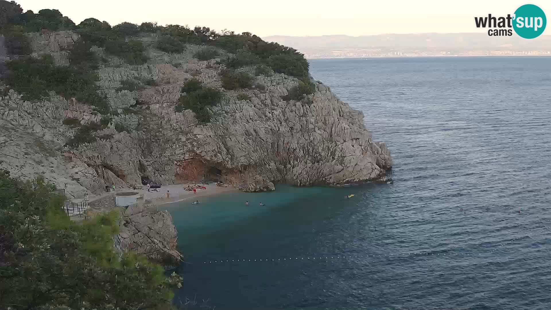 Webcam plage Brseč à Mošćenička Draga, Croatie