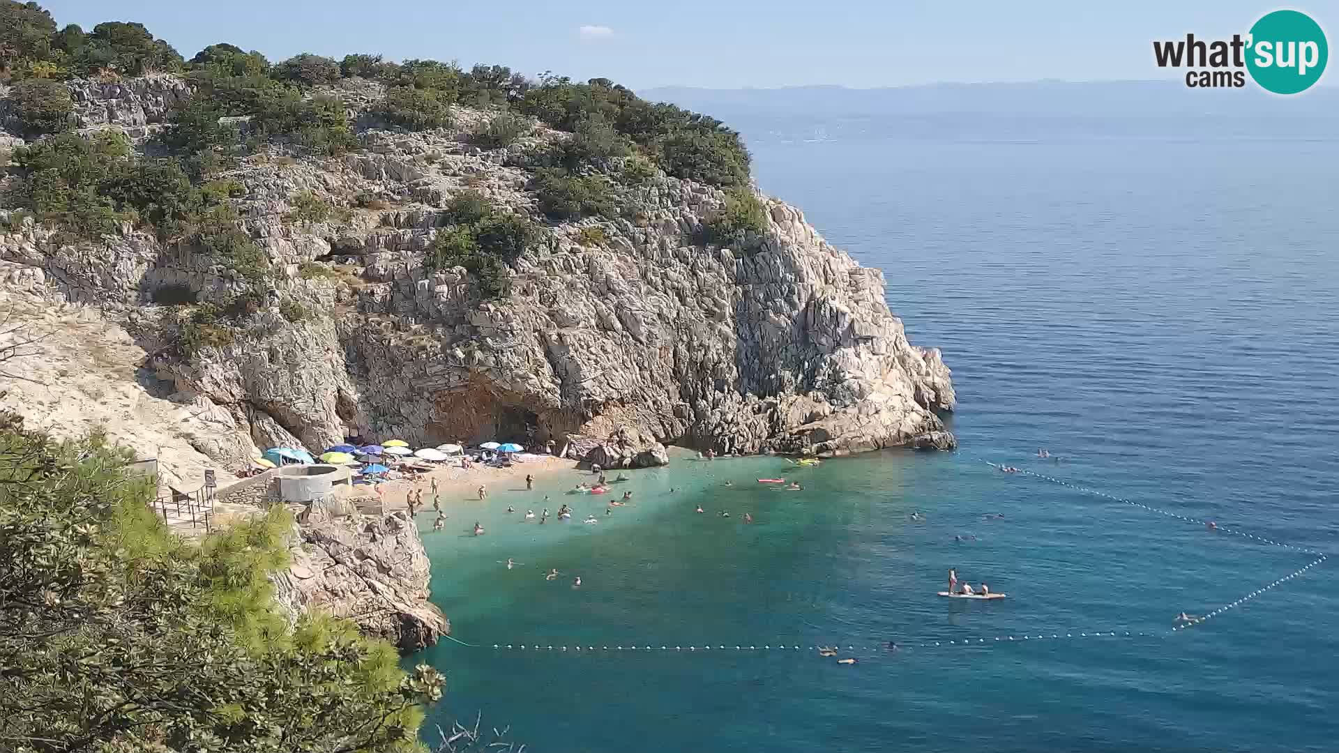 Cámara web de la playa de Brseč en Mošćenička Draga, Croacia