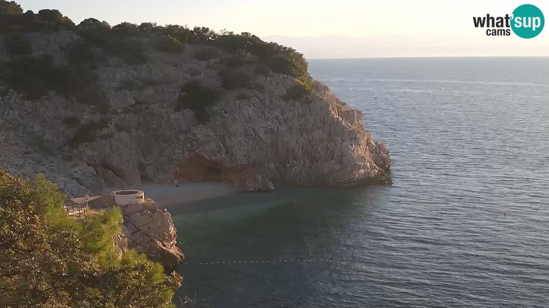 Webcam plage Brseč à Mošćenička Draga, Croatie