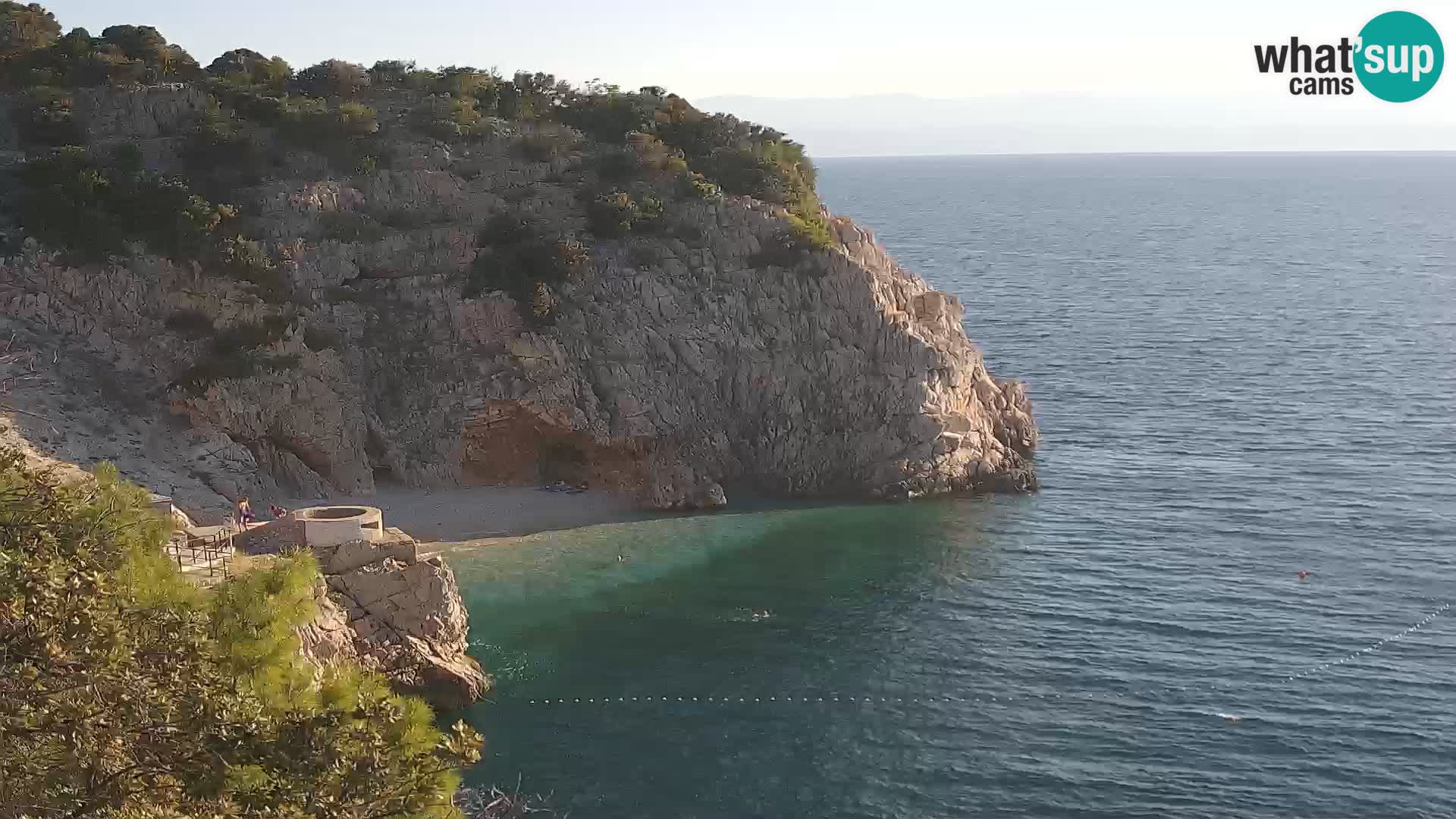 Webcam plage Brseč à Mošćenička Draga, Croatie