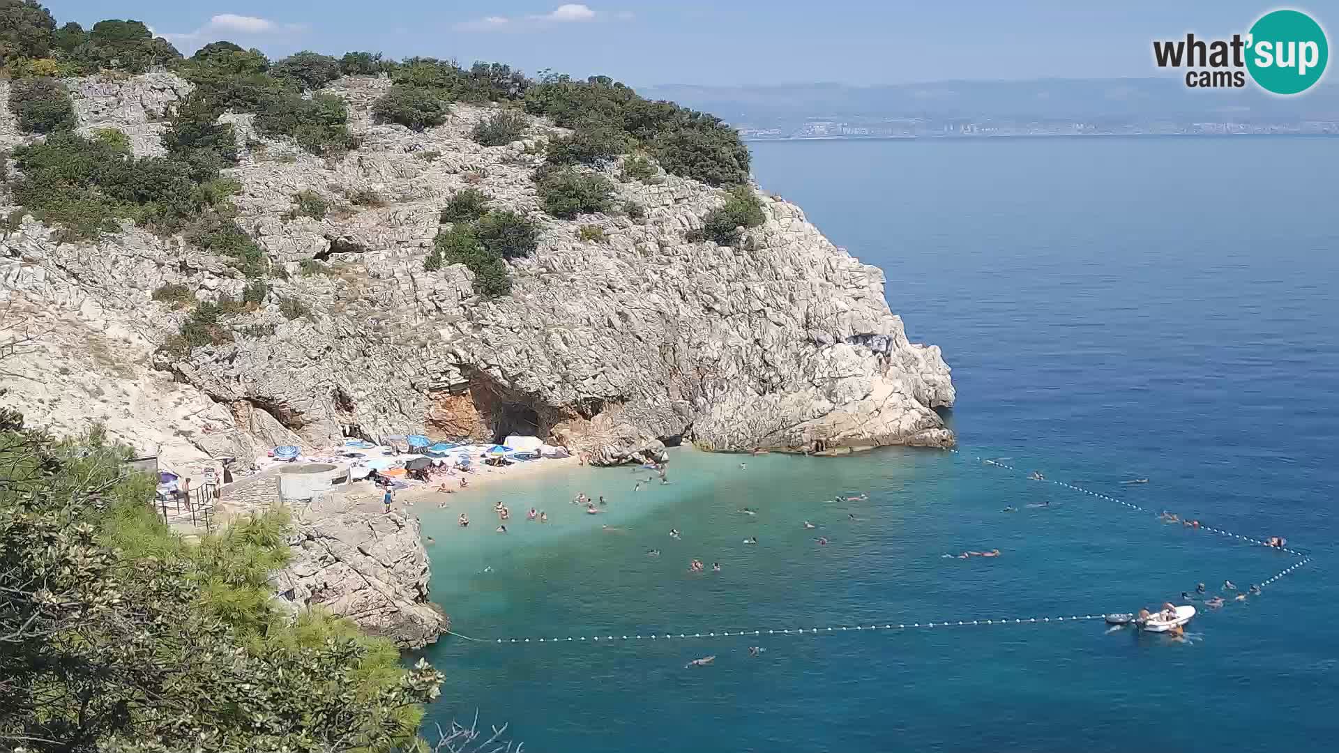 Cámara web de la playa de Brseč en Mošćenička Draga, Croacia