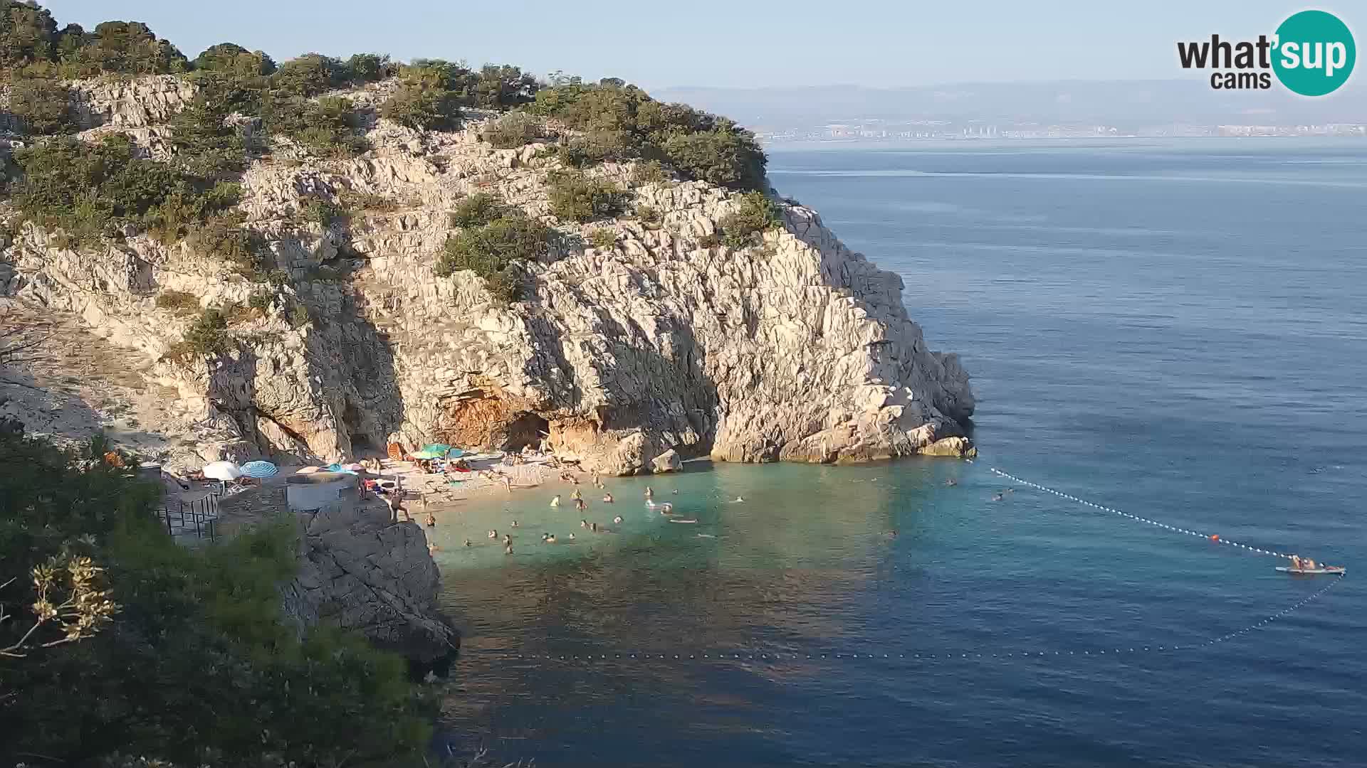 Webcam plage Brseč à Mošćenička Draga, Croatie