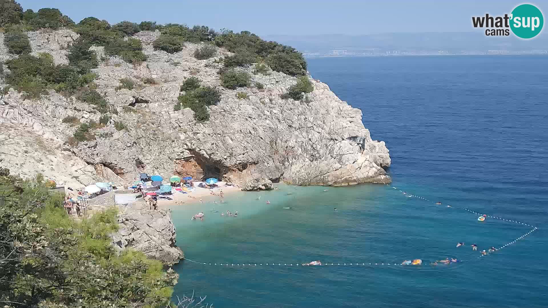 Webcam plage Brseč à Mošćenička Draga, Croatie