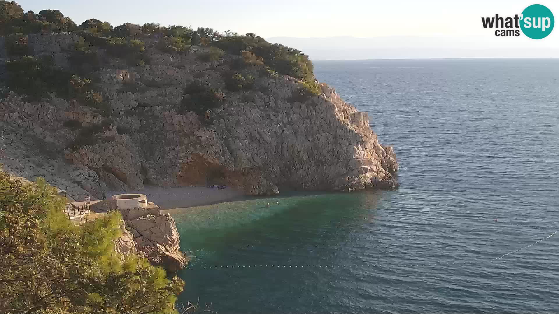 Webcam plage Brseč à Mošćenička Draga, Croatie